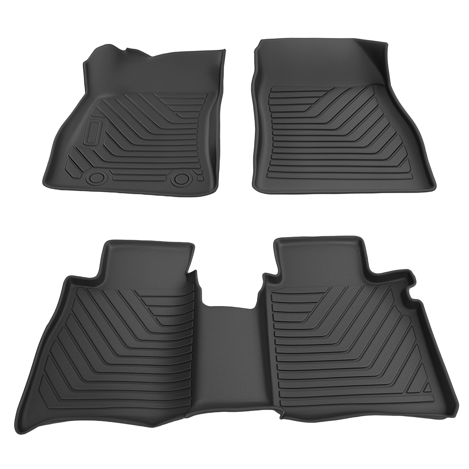 Heavy Duty Floor Mats for Nissan Sentra 2013-2019 TPE Rubber Black Waterproof