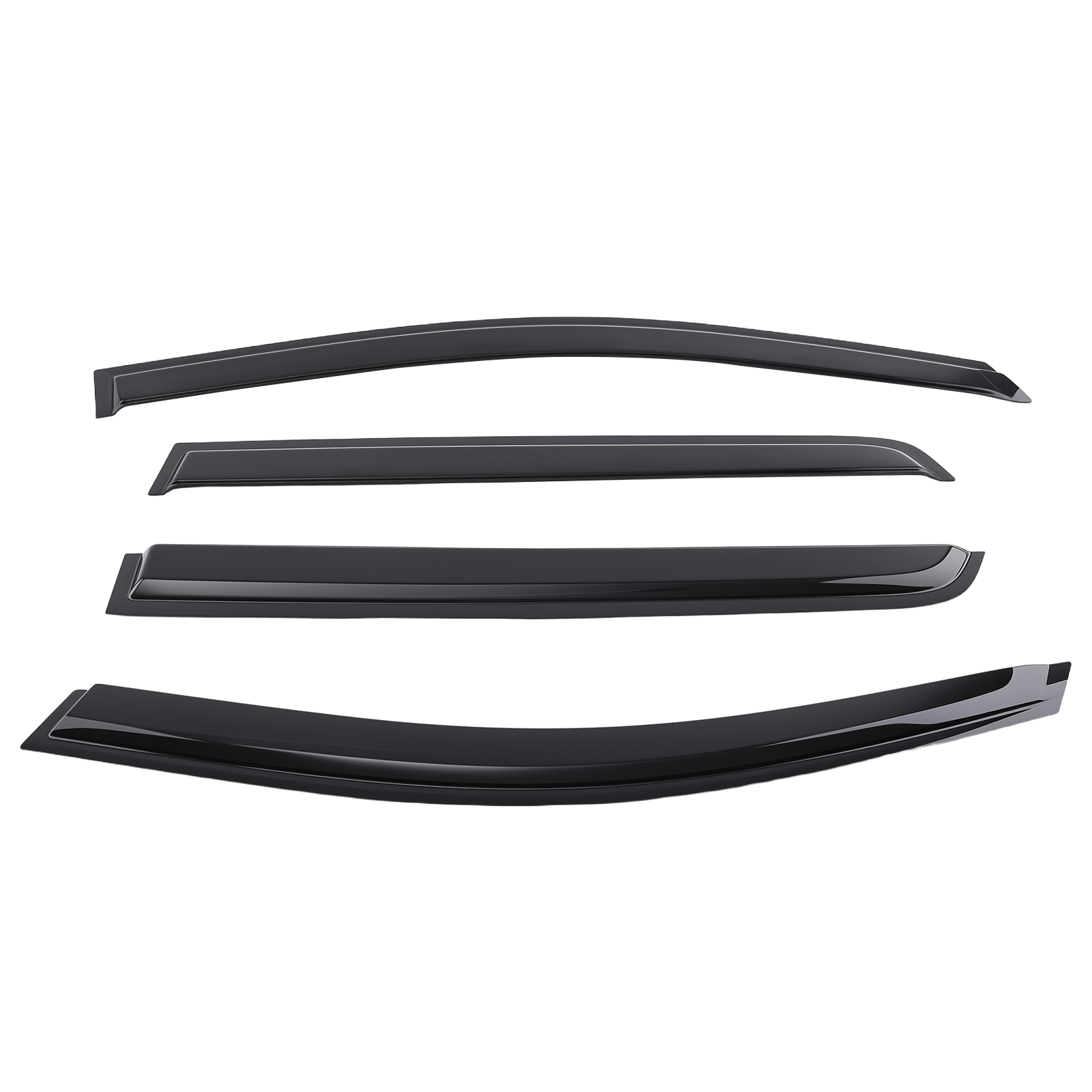 Acrylic Rain Guards Window Visors for Dodge Journey 2009-2020 Black 4PC Set