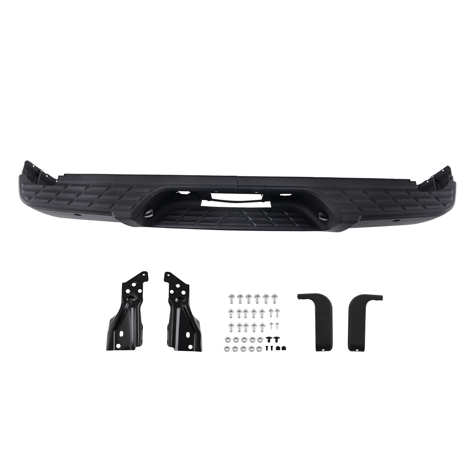 Black Rear Bumper Assembly for GMC Sierra 07-13 GM1103148 Plastic Steel