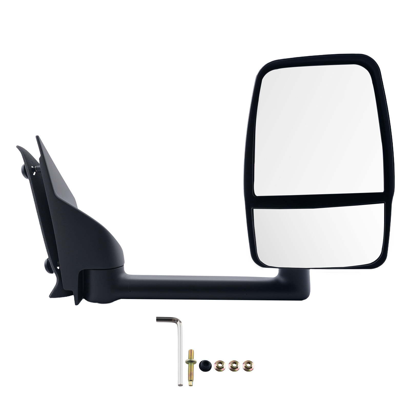 Black Side Mirror Right for GMC Savana 2003-2017 Manual Fold 128-01604R