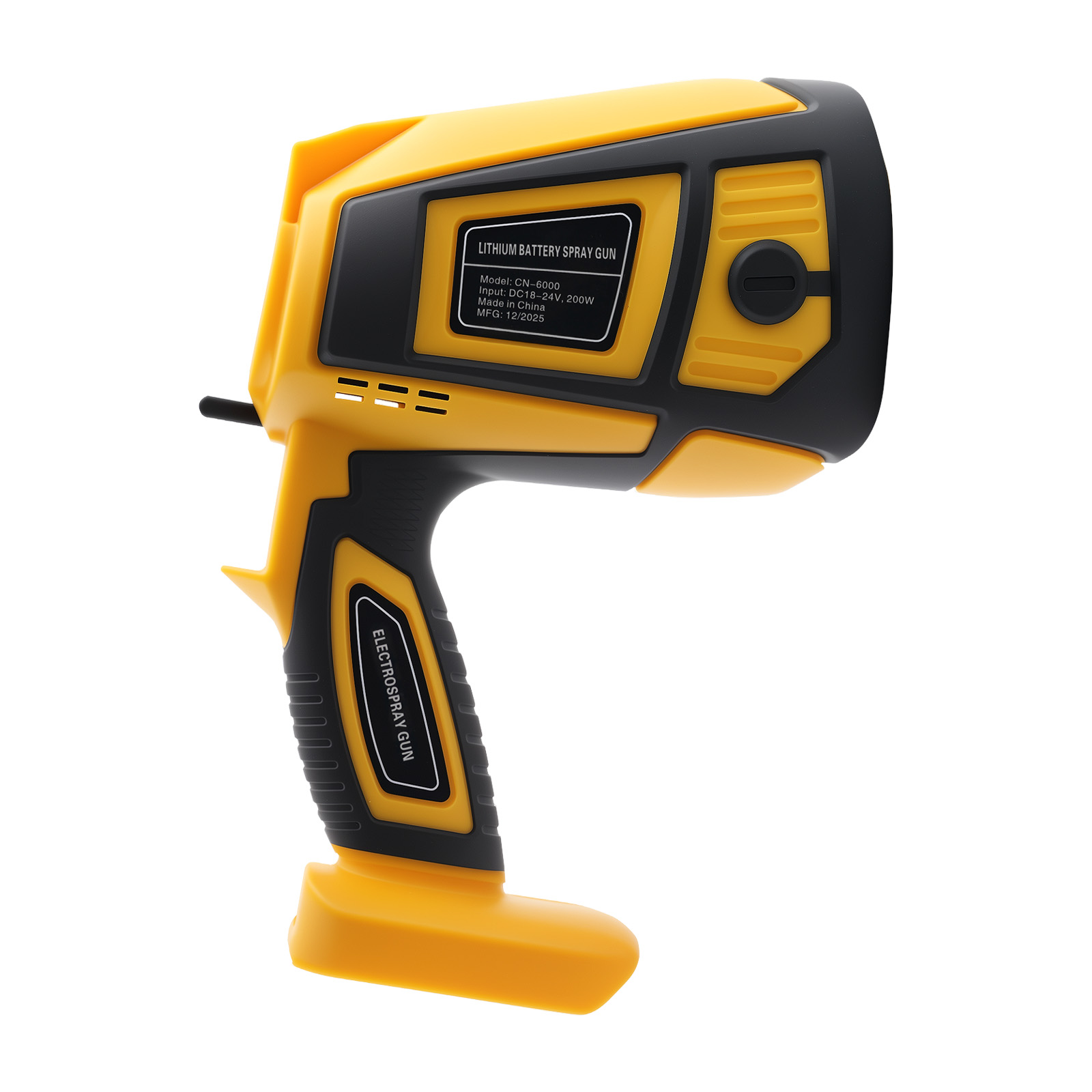 200W HVLP Paint Sprayer Gun 18000RPM 5 Nozzles Set for Dewalt Battery
