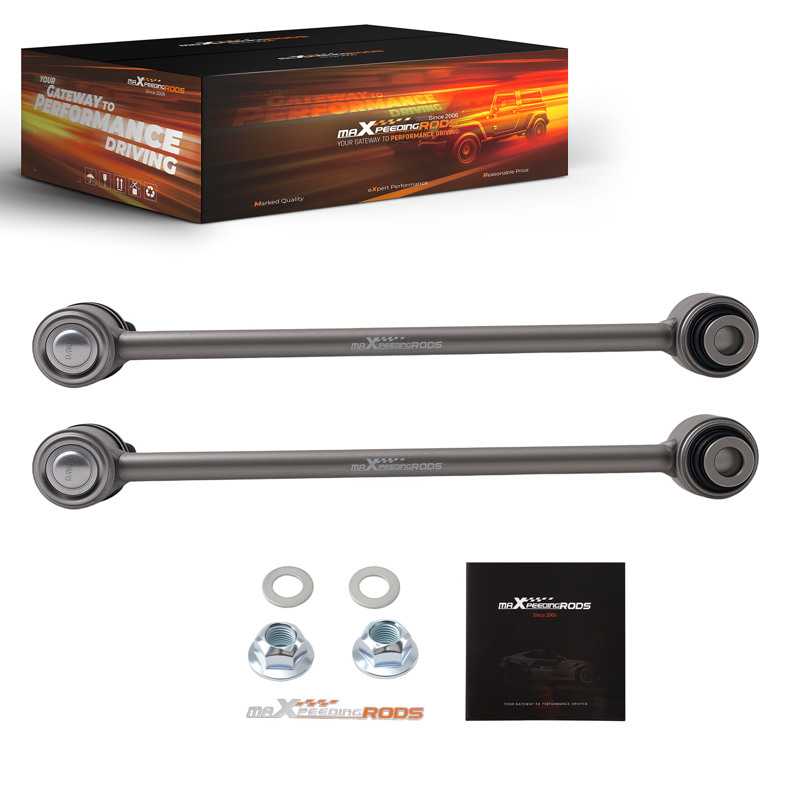 Front Driver & Passenger Sway Bar Link For Wrangler JK JL 2007-2022 1-2.5
