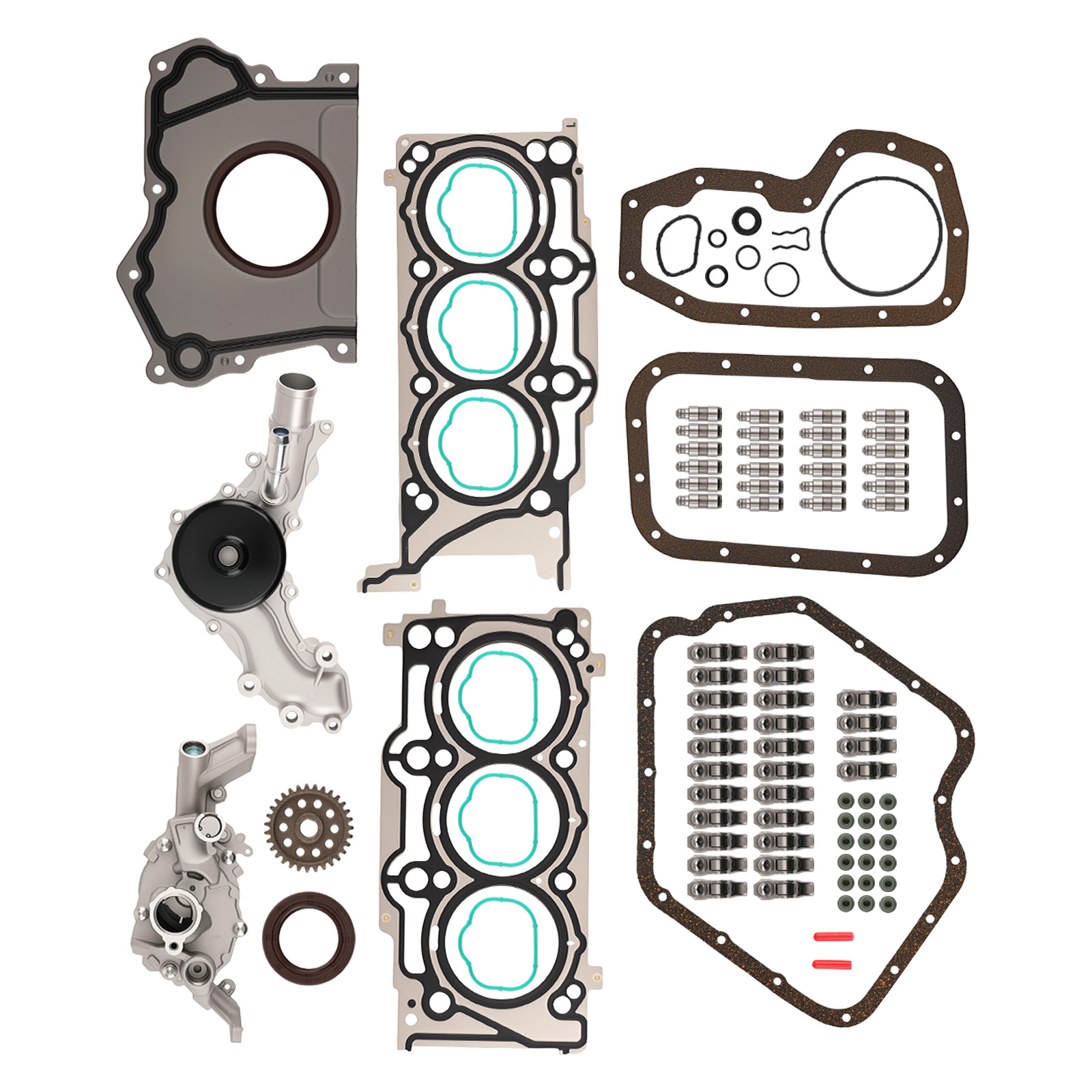 Lifters & Rocker Arms Set w/ Timing Chain for Jeep Wrangler 3.6L V6 2012-2015