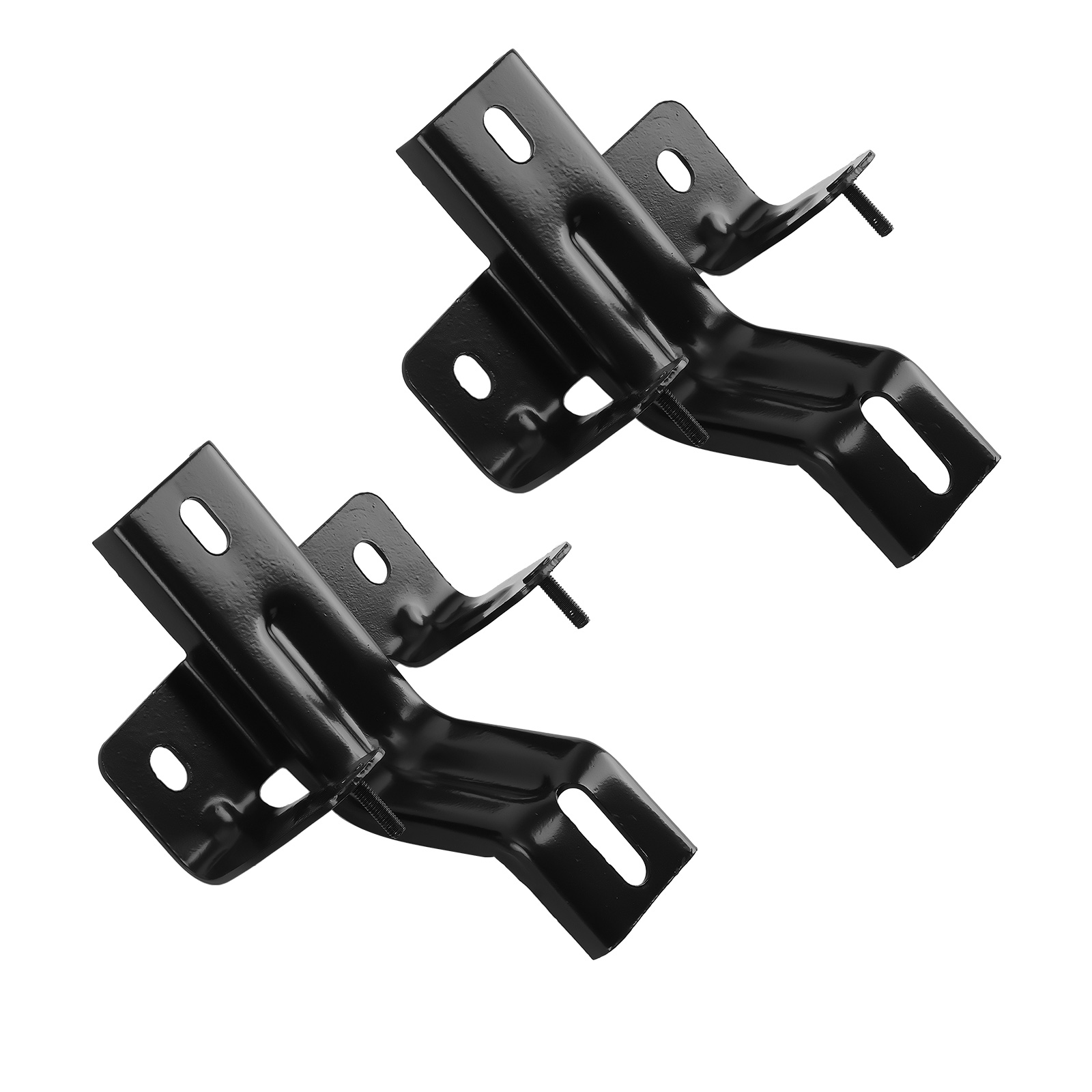 Black Running Board Side Steps for 07-18 Jeep Wrangler JK 4DR Non-Slip Design