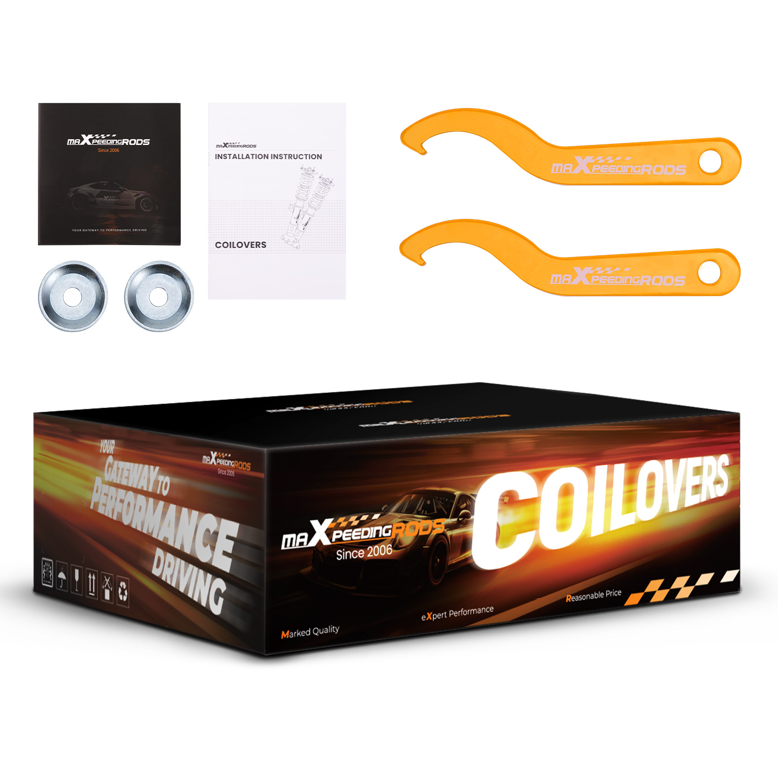 Coilovers Shocks Absorber Springs Kit For Honda Accord 1998-2002 Adj. Height