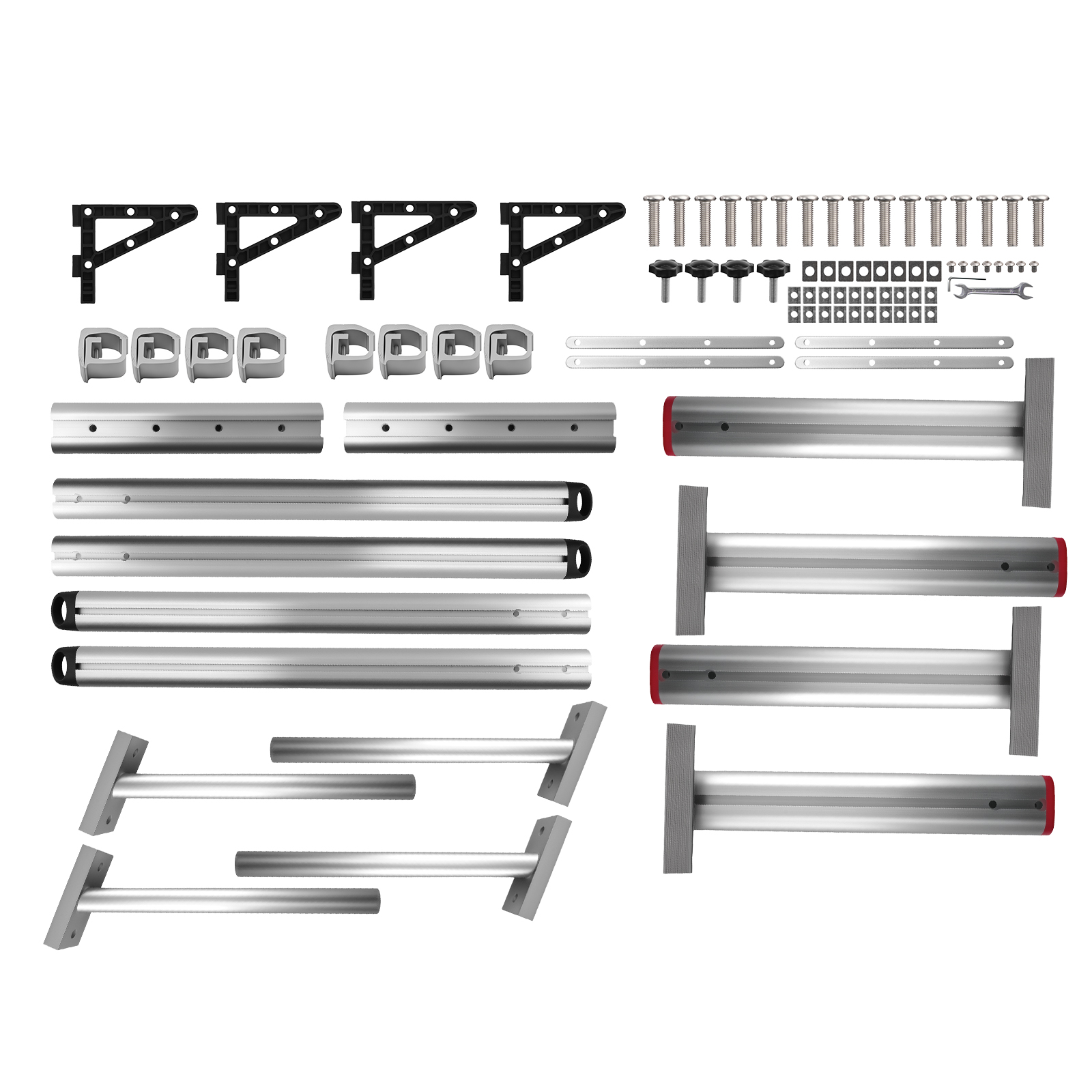 71in Adjustable Aluminum Truck Ladder Rack 800lbs C-Clamp Mount 2Pcs
