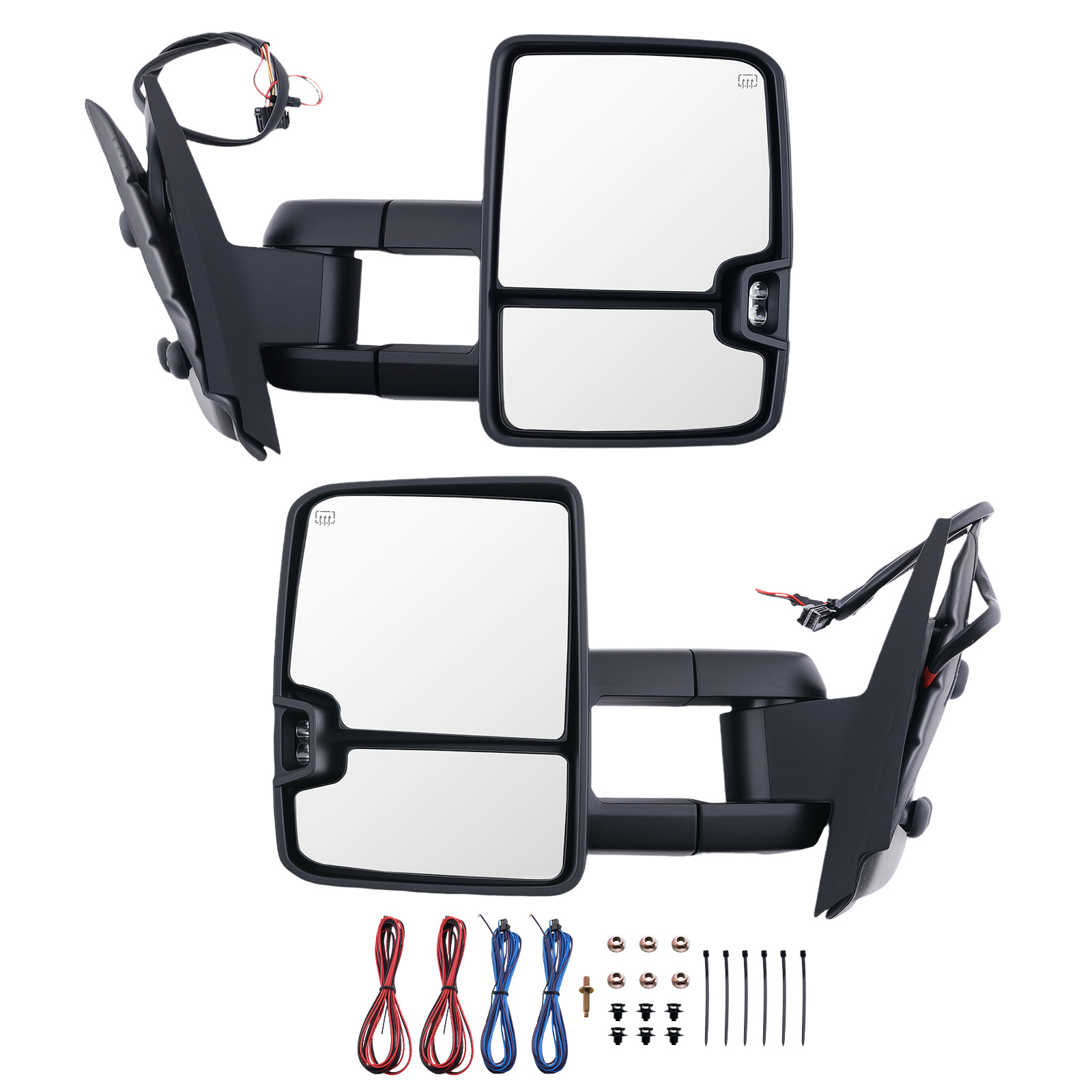 Rear View Mirror for Chevy Silverado 2500 HD 2007-2014 Painted White