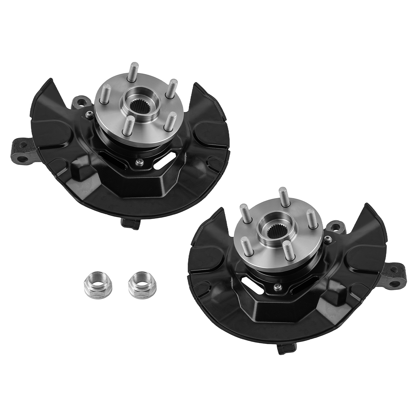 2XFront R+L Wheel Bearing & Hub Assembly with Knuckle for Toyota Matrix FWD