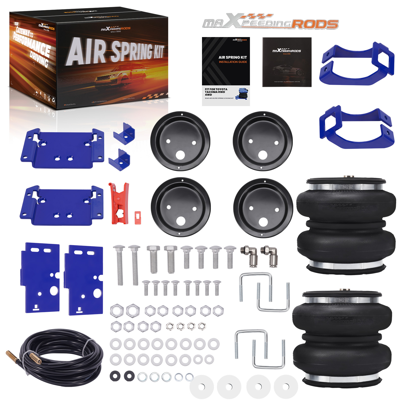 Rear Air Suspension Spring Helper Kit For Toyota Tacoma 4WD 2005 - 2023