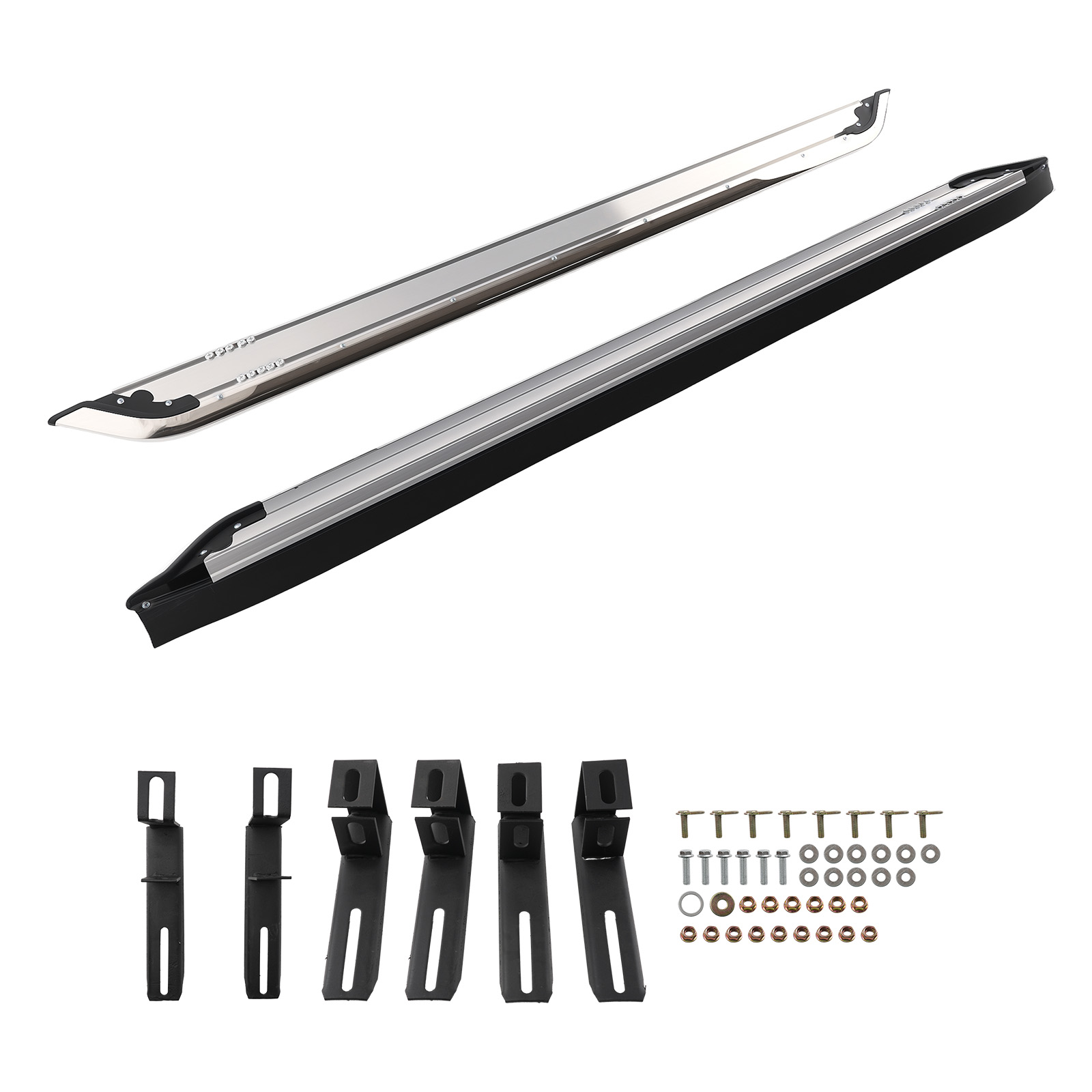 Black Side Running Boards for Lincoln Aviator 20-25 Aluminum Easy Installation