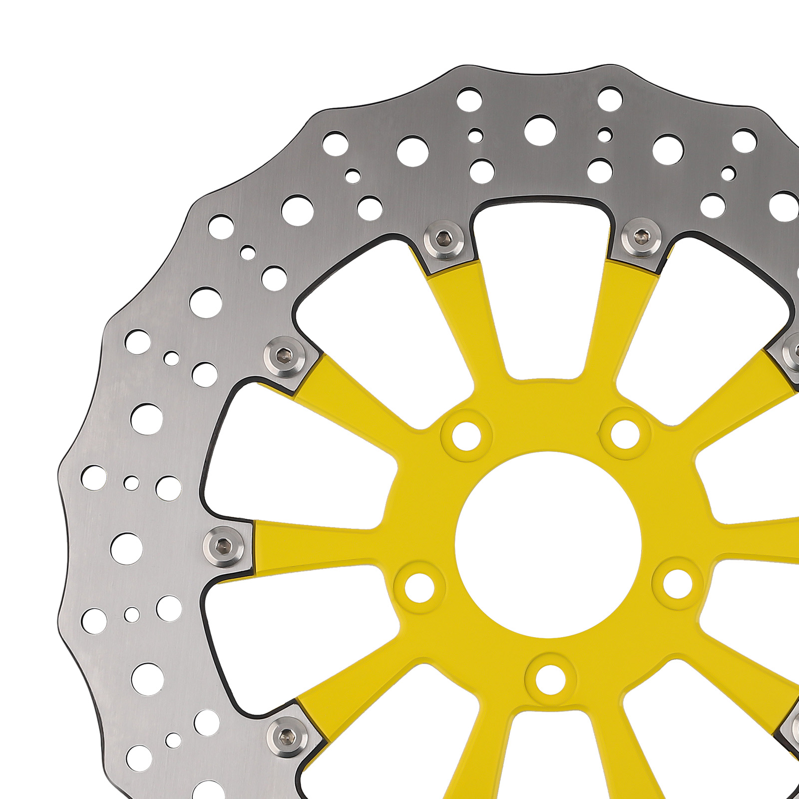 Front Brake Disc 299mm Pair for Harley Dyna Iron 883 Sportster 2006-2017 Yellow
