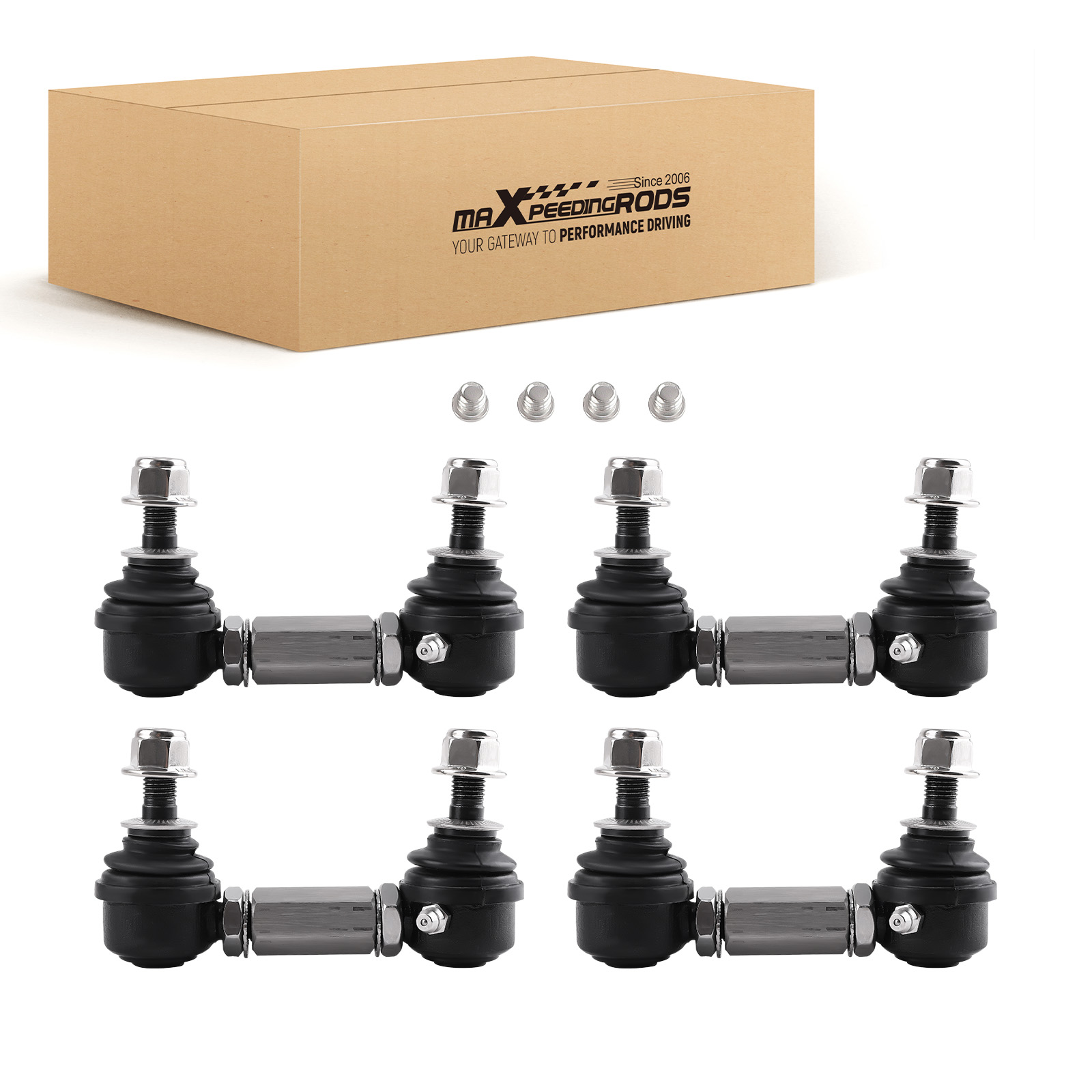 4pcs Adjustable Front & Rear Sway Bar Links For 2006-2011 Honda Civic Acura CSX