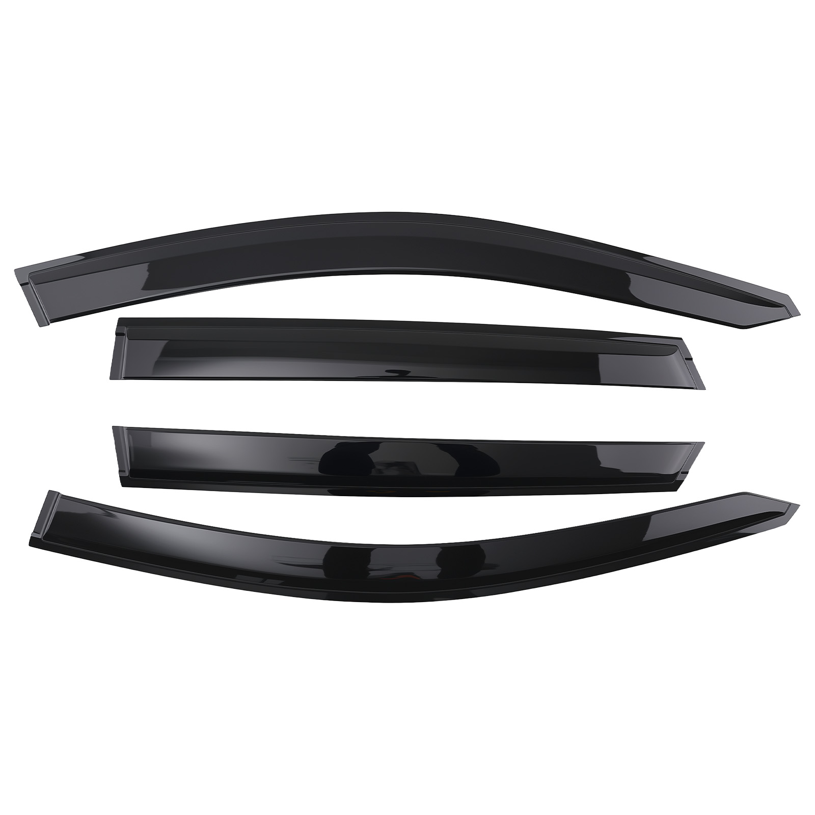 Window Rain Guard for Subaru WRX 2015-2021 Wind Deflectors Visor Black 4Pcs