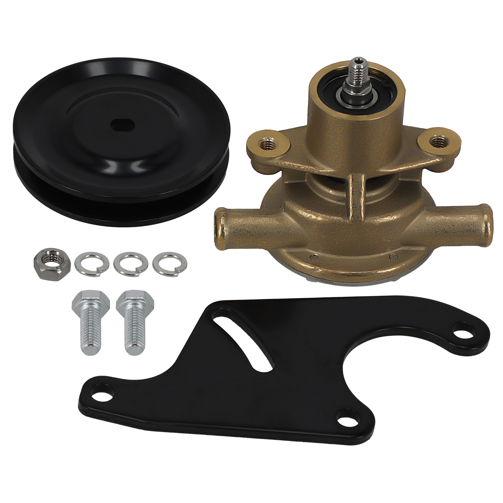 Water Pump for Johnson F4B-902, Fit Yanmar 2GM 3GM 17mm Brass Inlet/Outlet