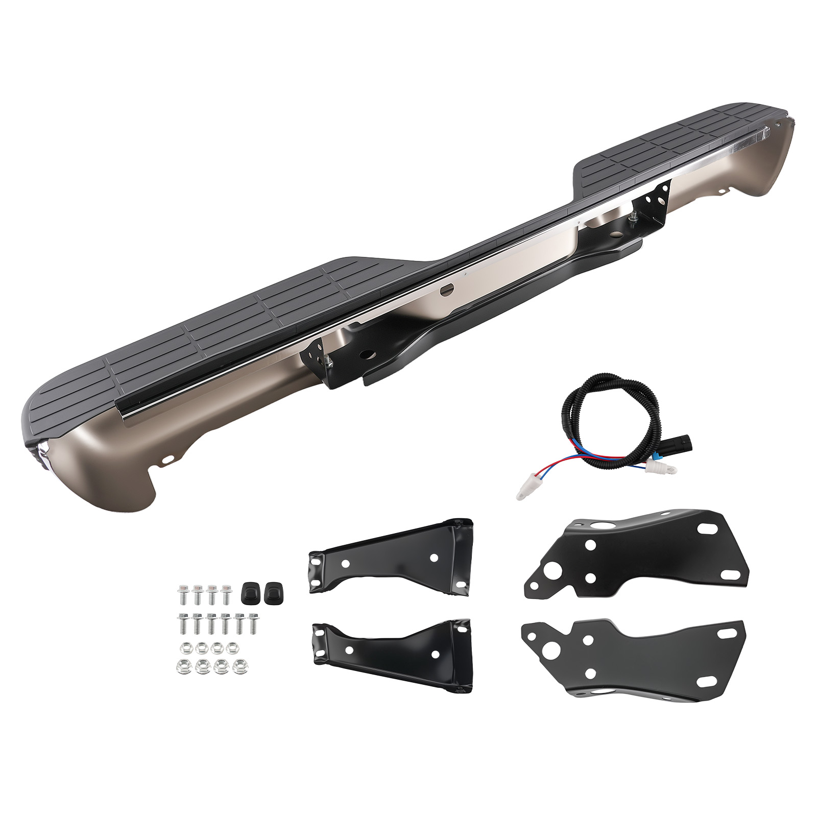 Rear Bumper for Chevrolet Suburban 1992-1999 Steel Chrome GM1101111