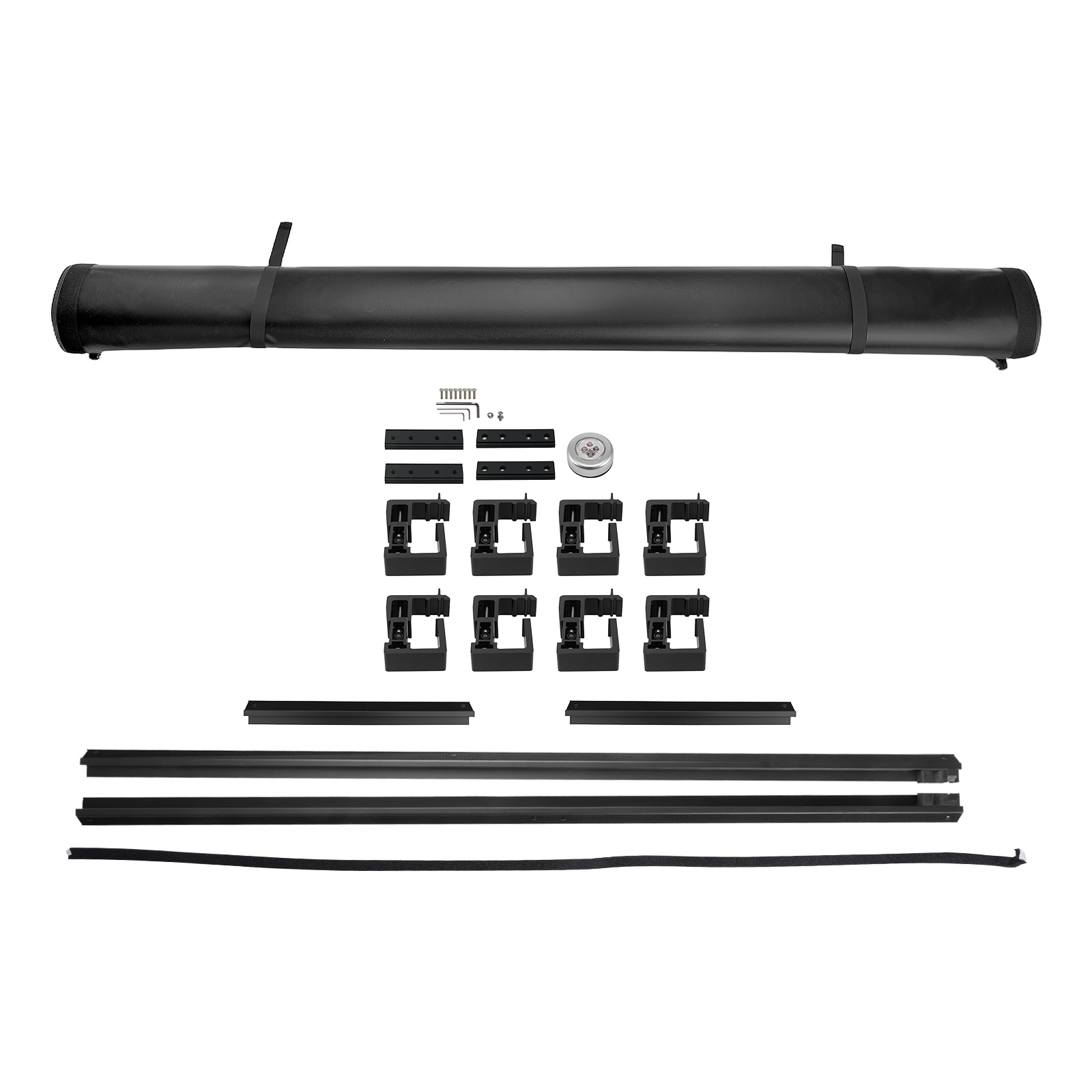 8ft Bed Soft Roll Up Tonneau Cover fit Ford F-150 2015-2025 2026 With LED Lamp