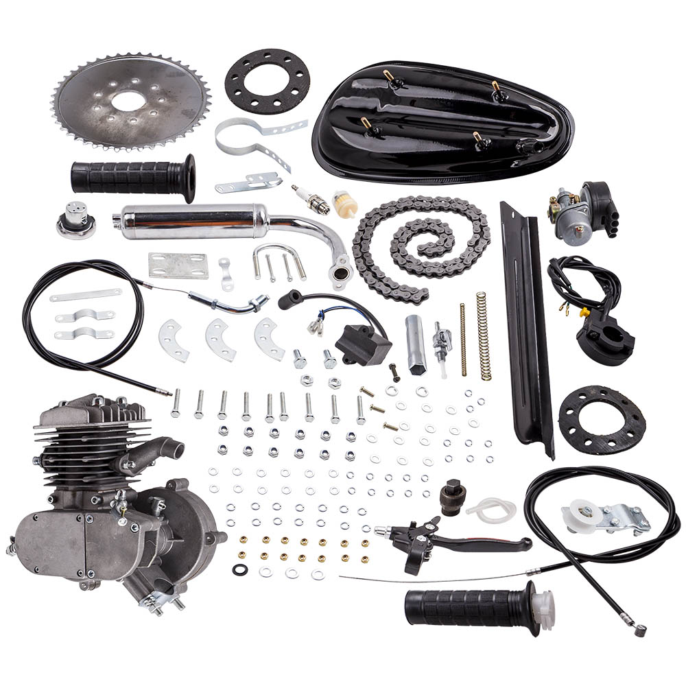 Full 80CC 2Stroke Engine Kit for Motorized Bicycle Bike Chain Length