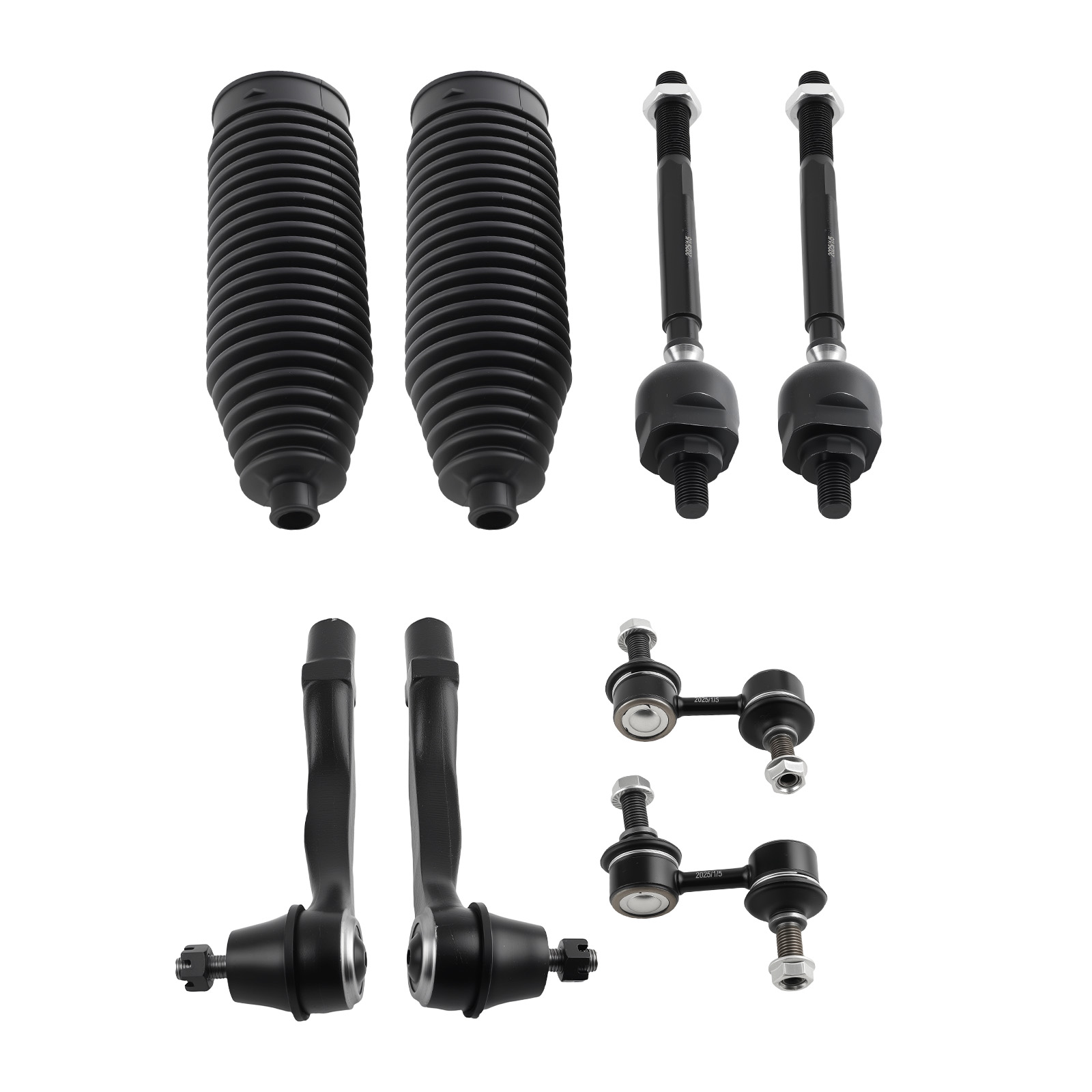 12x Front Upper Control Arms Tie Rods Kit For 1997 1998 1999 - 2001 Honda CR-V