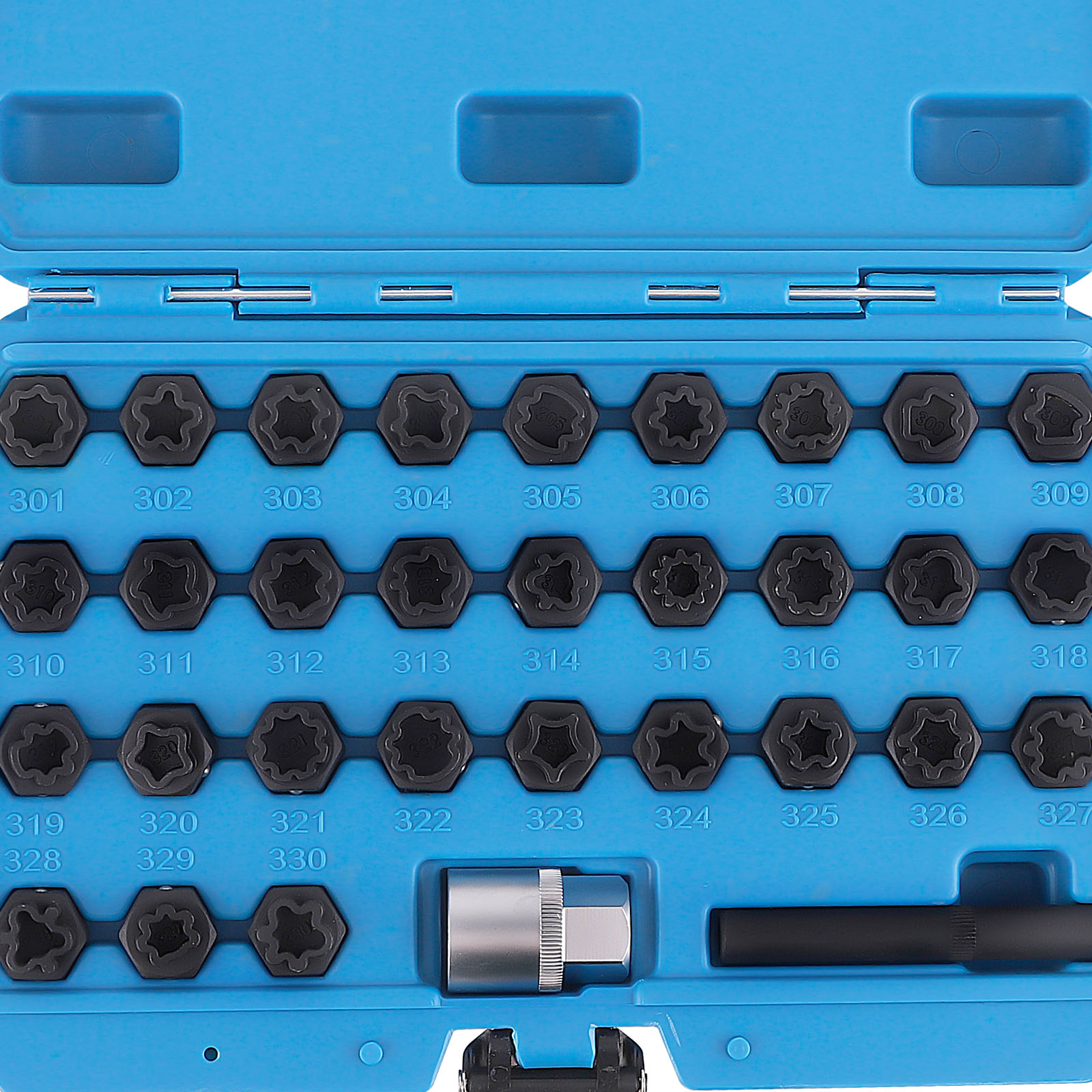 32Pcs Anti-Theft Wheel Lock Lug Nuts Removal Socket Tool Fit For Mercedes Benz