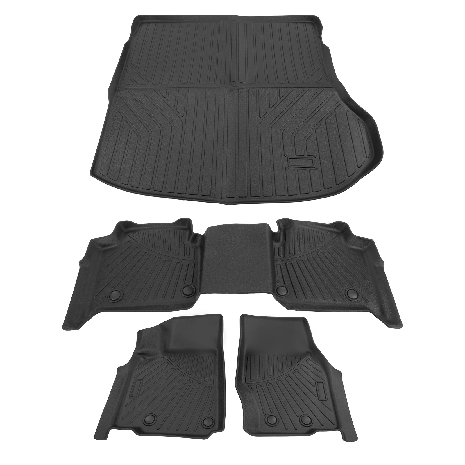 Floor Mats + Cargo Mat for Jeep Grand Cherokee 2022-2025 TPE Black All-Weather