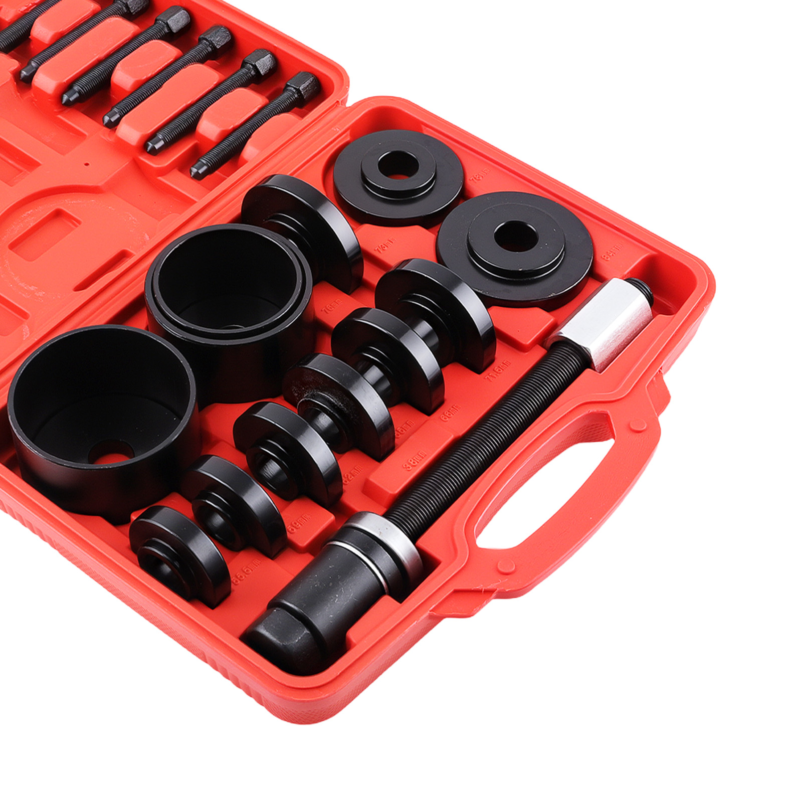 19PC Front Wheel Hub Bearing Tool Set Complete Kit with Storage Case Steel