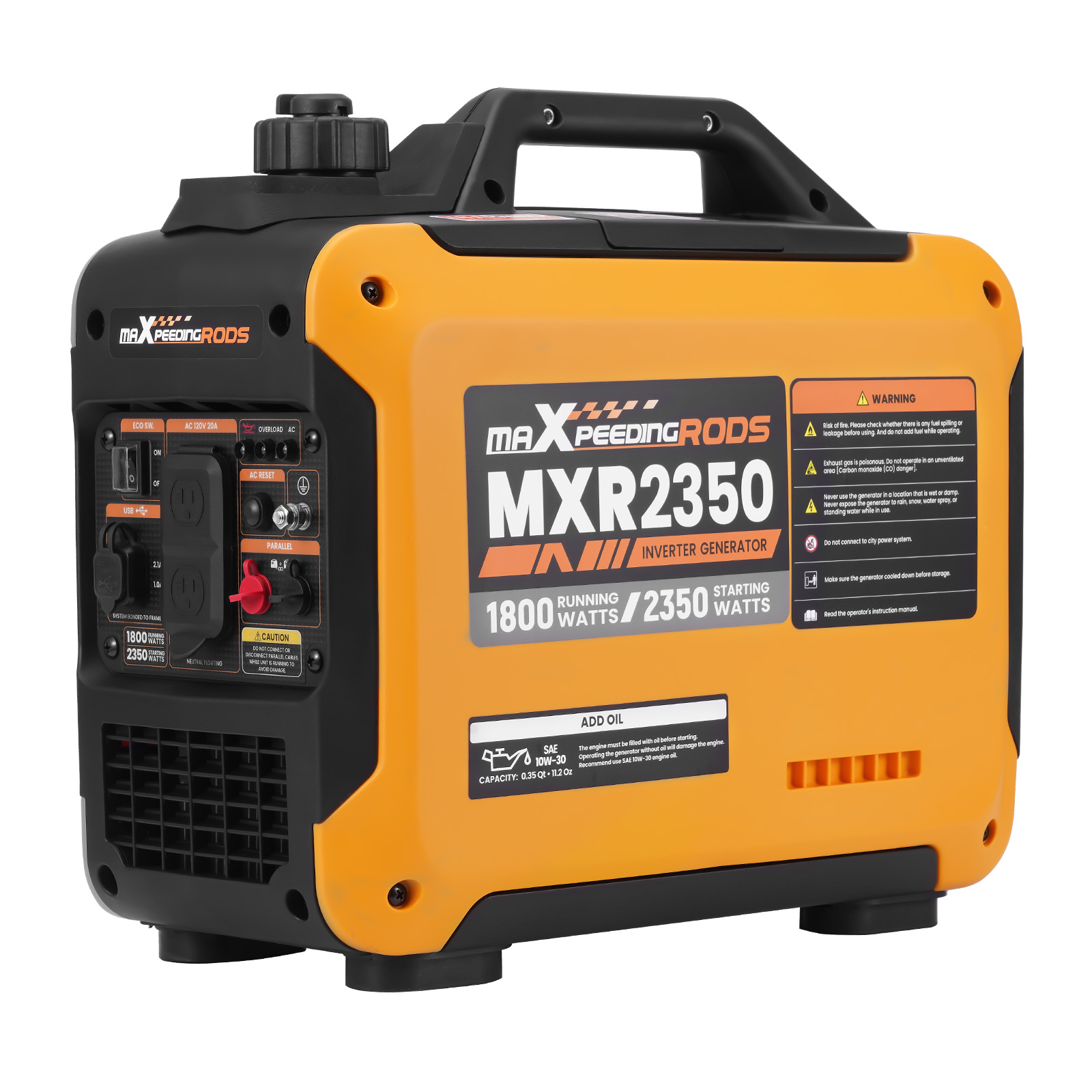 Gas Powered Generator 1800W Portable Quiet 58dB ECO Mode RV Camping Emergency