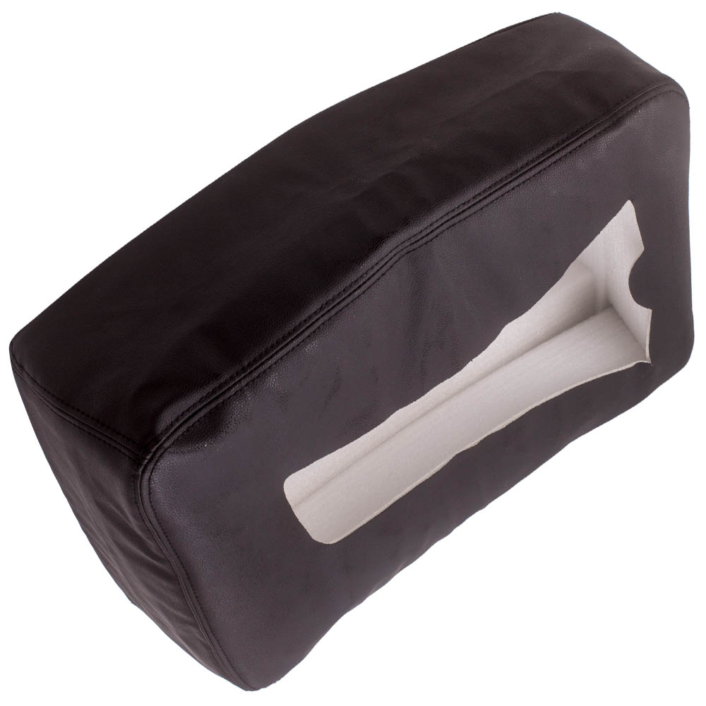 Black Leather Armrest Console Jump Seat Cover For Silverado Tahoe Yukon