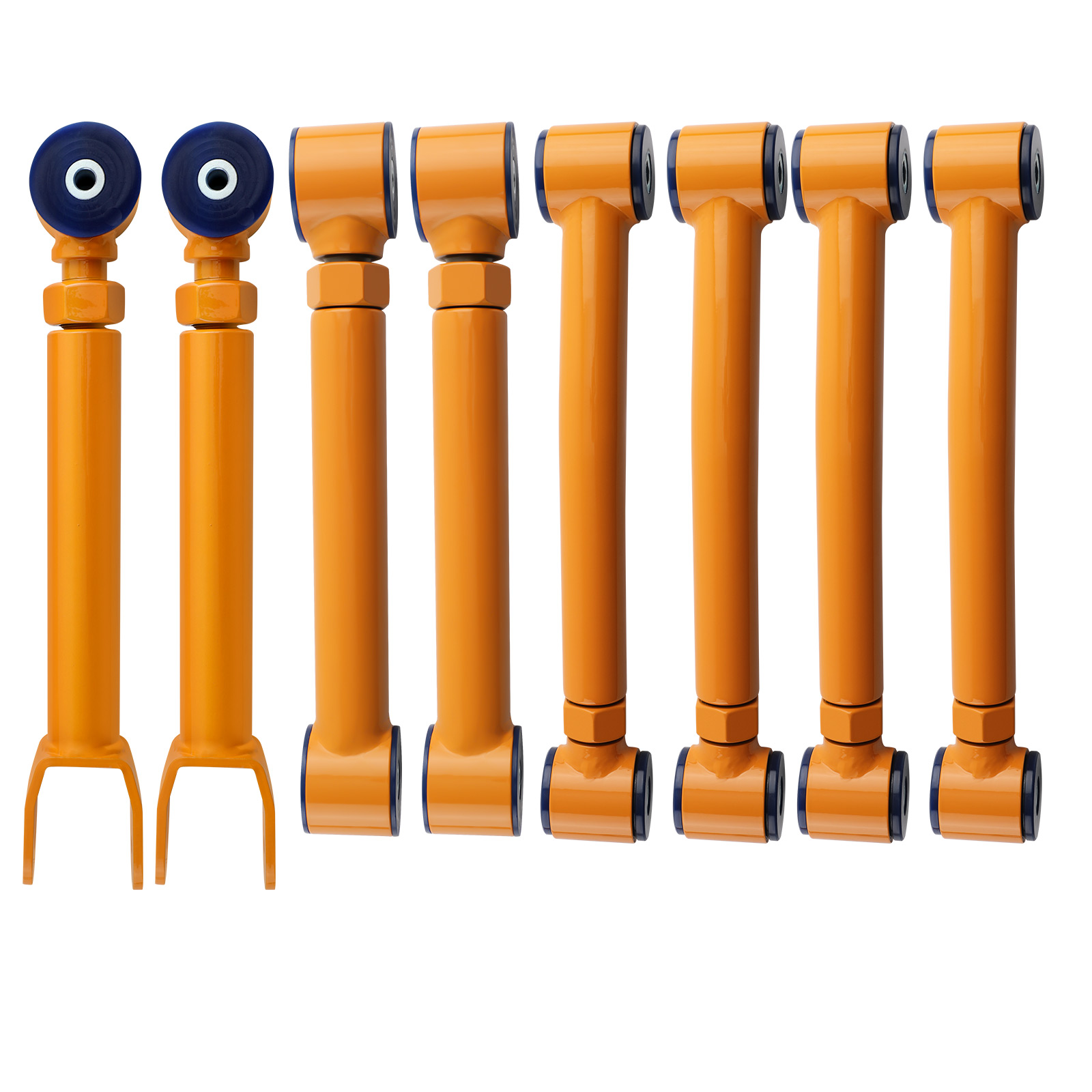 8pc Front Rear Upper lower Adjustable 0-8 inch Control Arms For Jeep Wrangler TJ