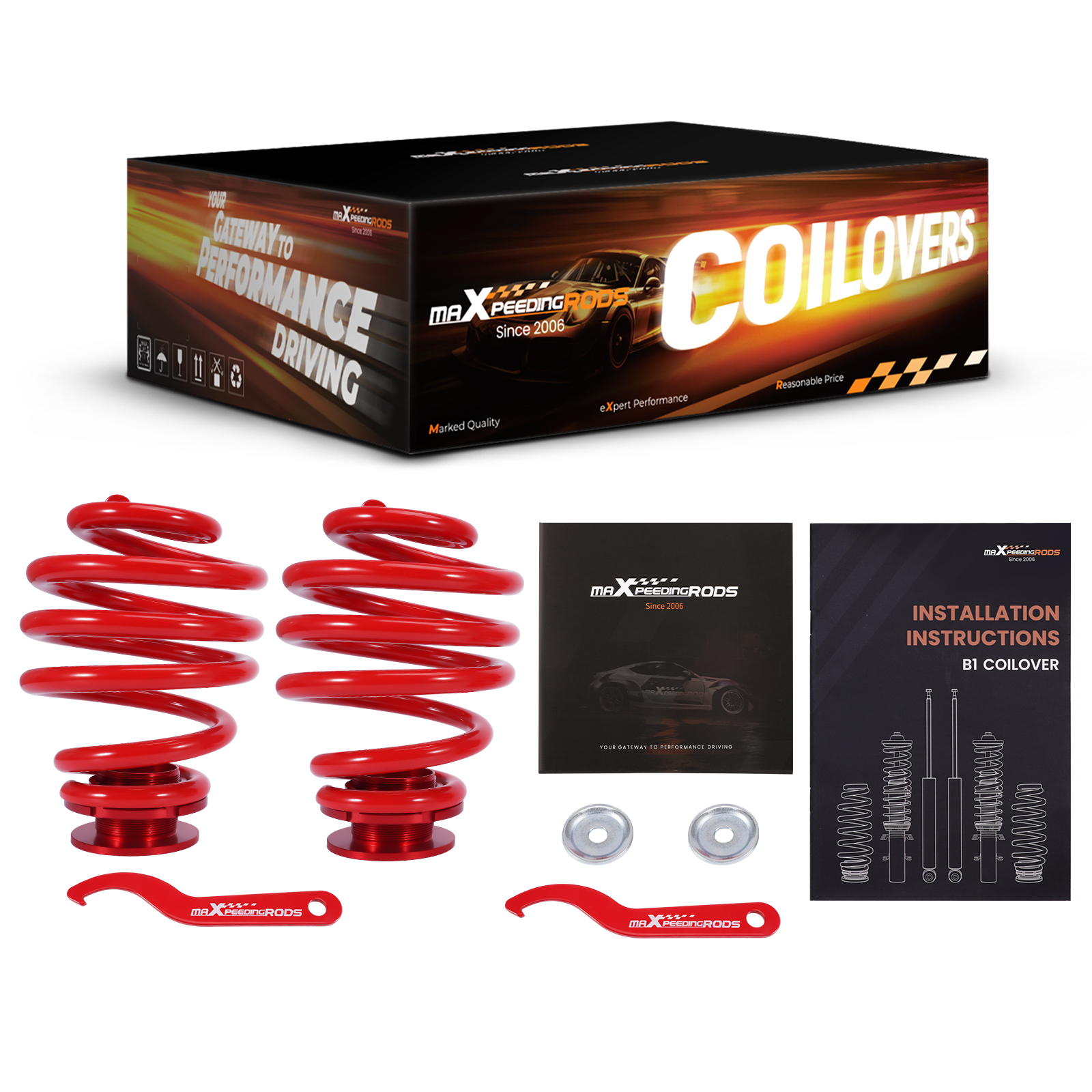 Maxpeedingrods Coilovers Suspension Kit for BMW E46 3 Series 1998-05 Sedan Coupe