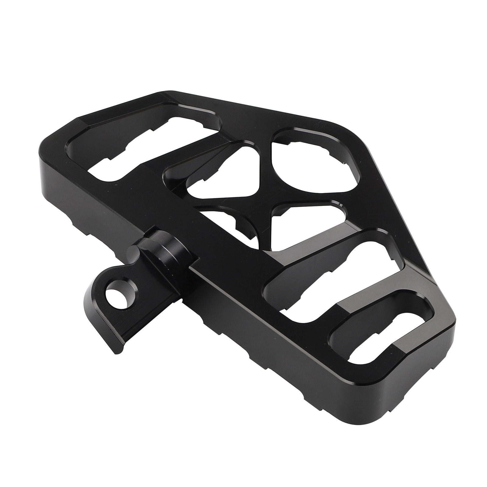 Black Wide Fat MX Style Foot Pegs Floorboard Rear Floorboards For Sportster