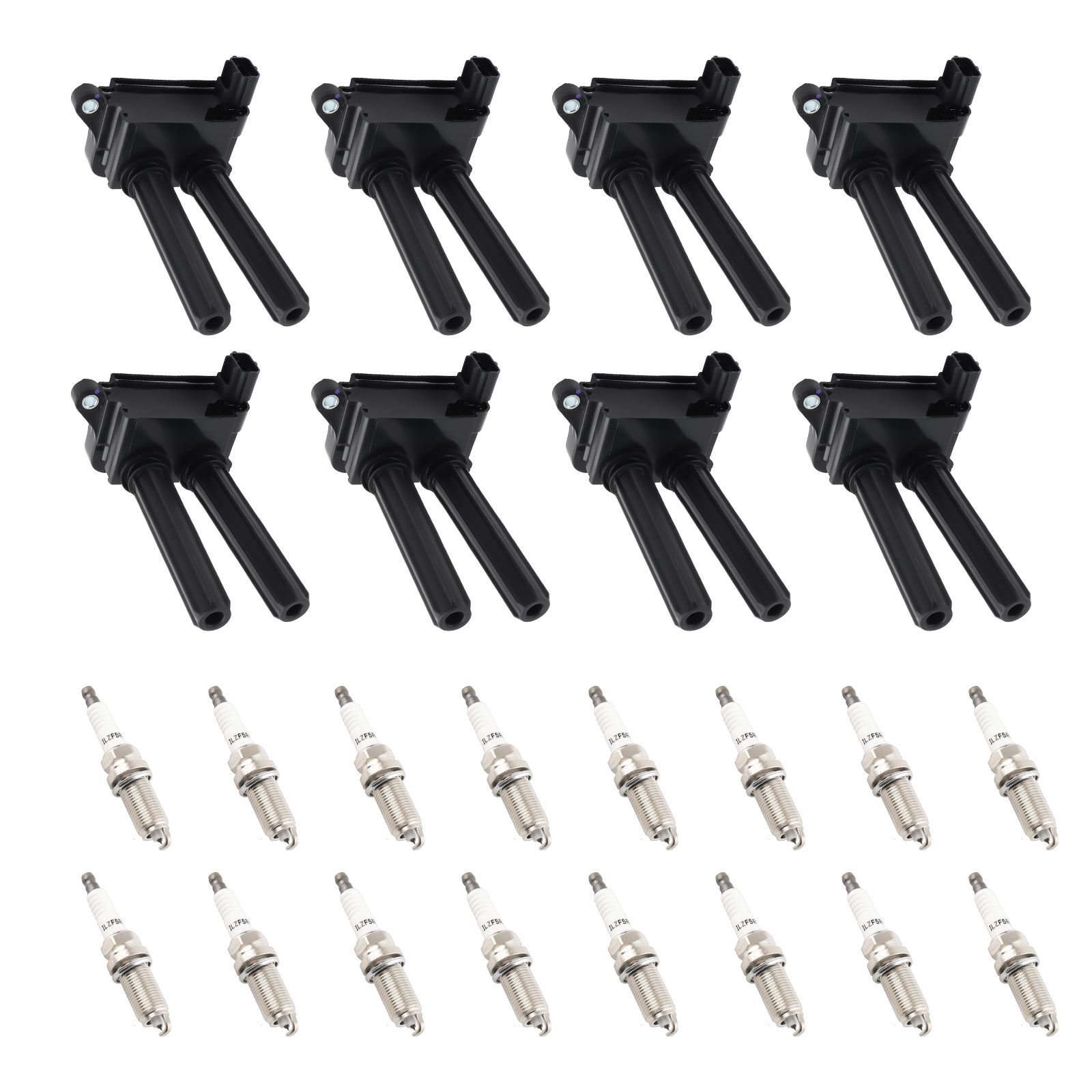 8pcs Ignition Coil & 16 Spark Plug For Chrysler Dodge Charger Ram Jeep UF-504