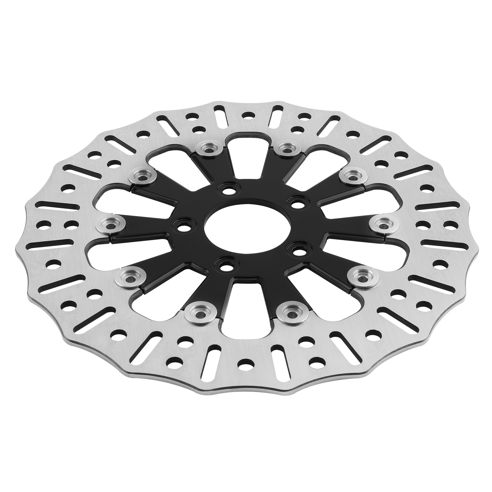 1x Front Floating Brake Disc 299mm for Harley Trike Touring 2009-2019 Black