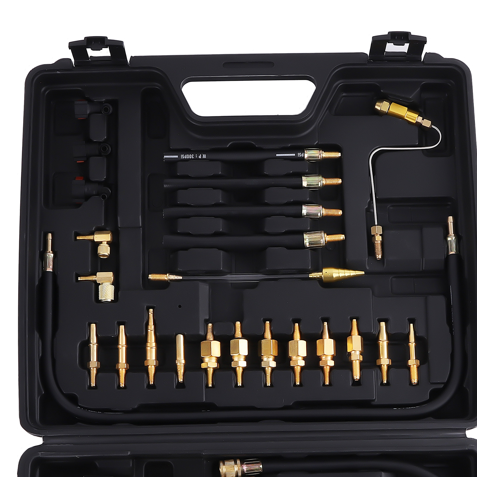 Fuel Injector Service Tool Kit for Gasoline Vehicles with Multiple Connectors