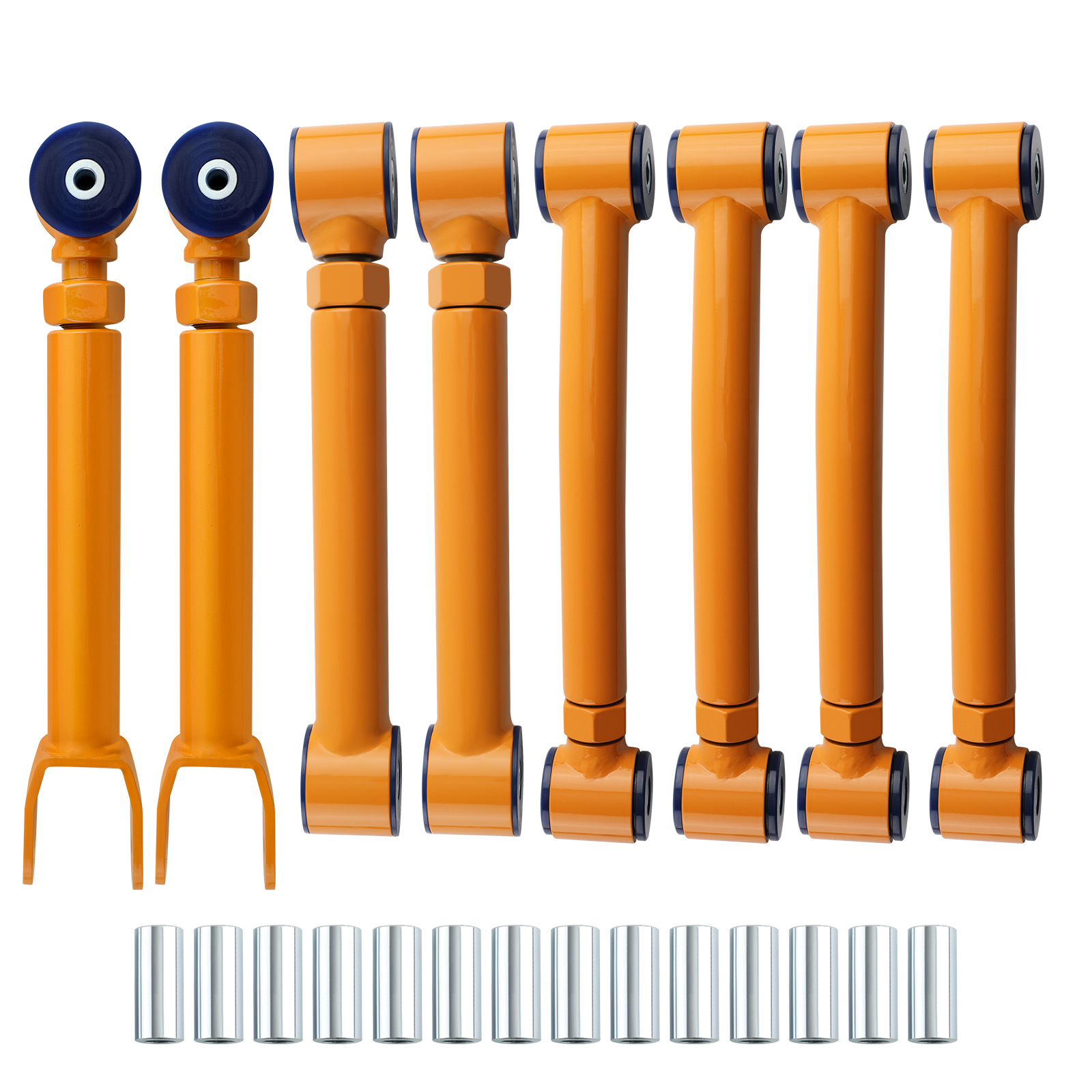 8pc Front Rear Upper lower Adjustable 0-8 inch Control Arms For Jeep Wrangler TJ