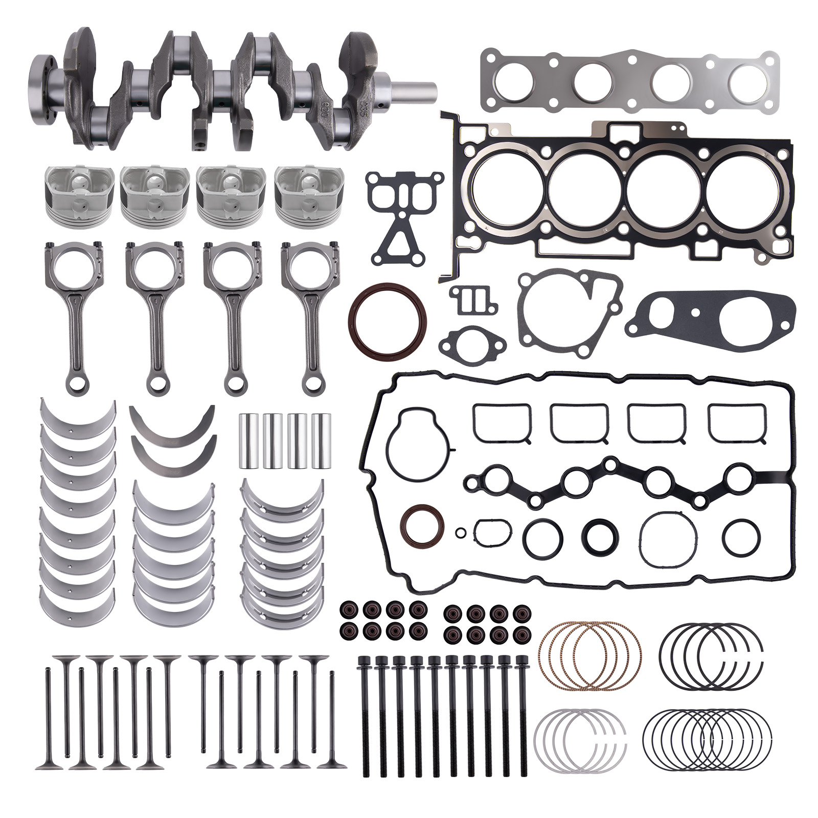 G4KD 2.0L Engine Overhaul Rebuild Crankshaft / Rods / Piston Set For Hyundai KIA