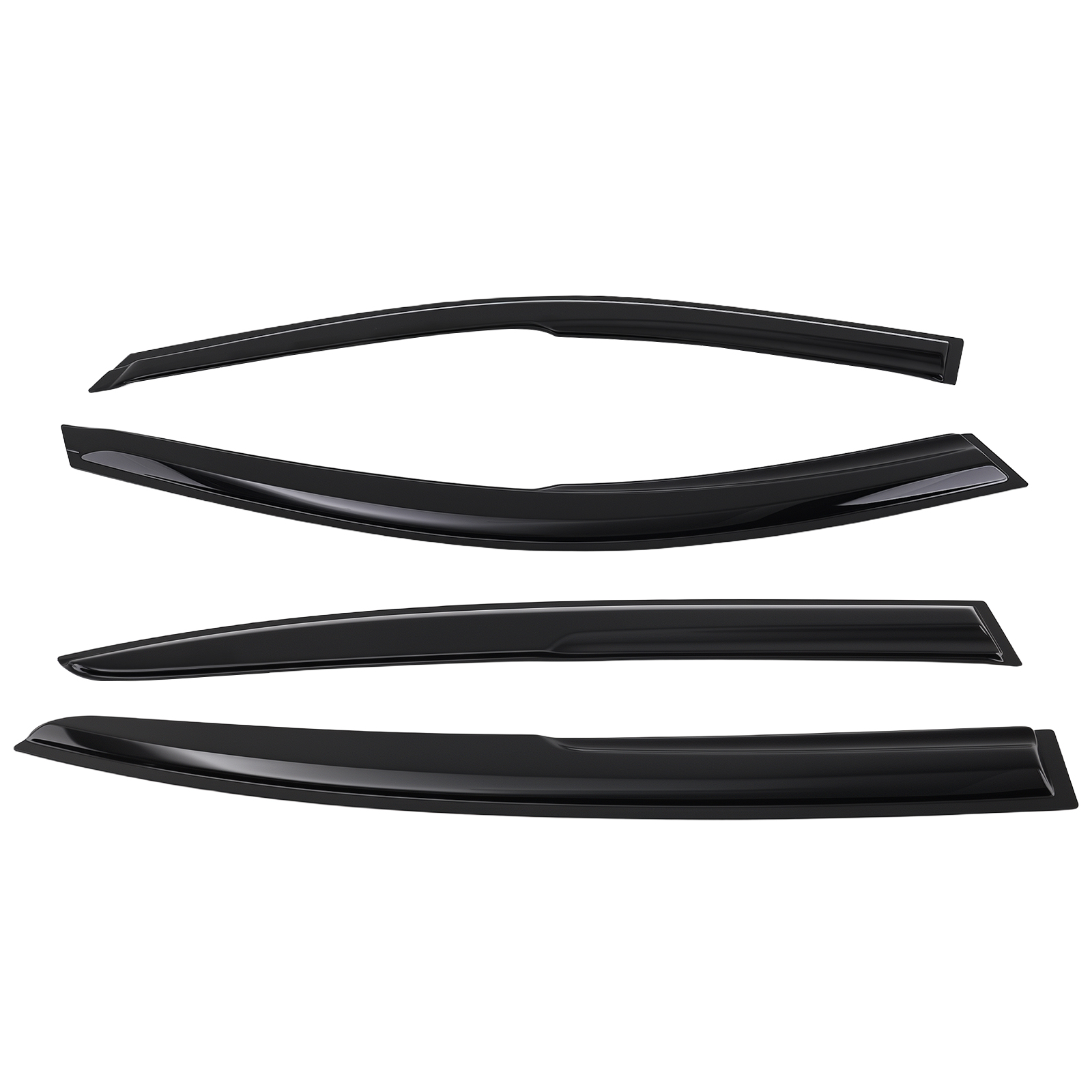 Window Visor Rain Deflectors for Honda Accord 2008-2012 4Dr Sedan Outside Mount