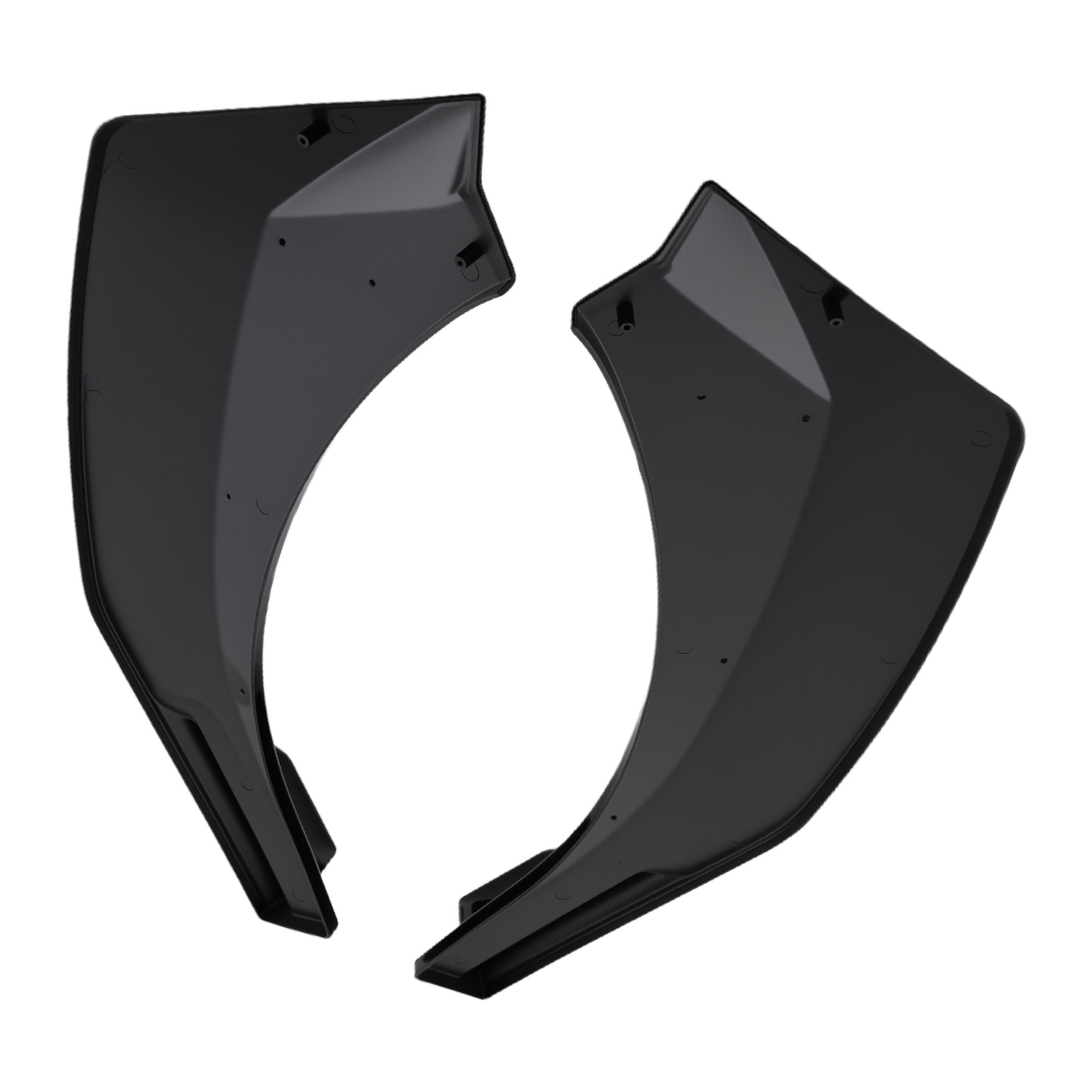 Front Bumper Accent Lip for Hyundai Elantra 2021-2024 Gloss Black Plastic Lower