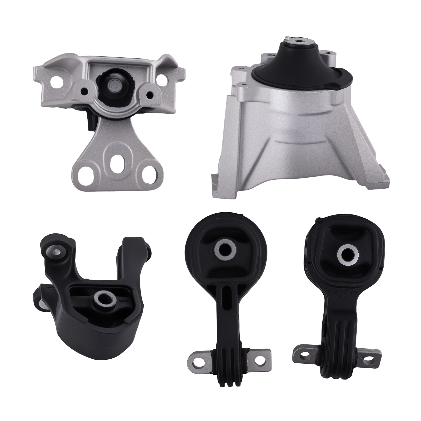 5Pcs Engine Motor & Transmission Mount Aluminum For Honda  CR-V 2.4L 4WD 07-11