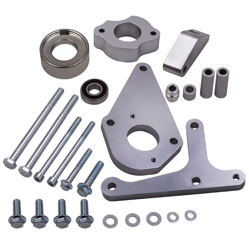 Low Engine Mount Alternator Power Steering Pump Bracket Kit For LS1 LSX LS6