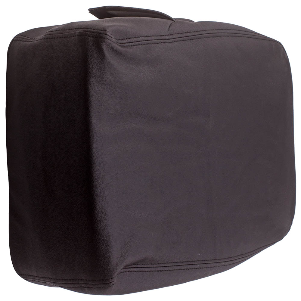 Black Leather Armrest Console Jump Seat Cover For Silverado Tahoe Yukon