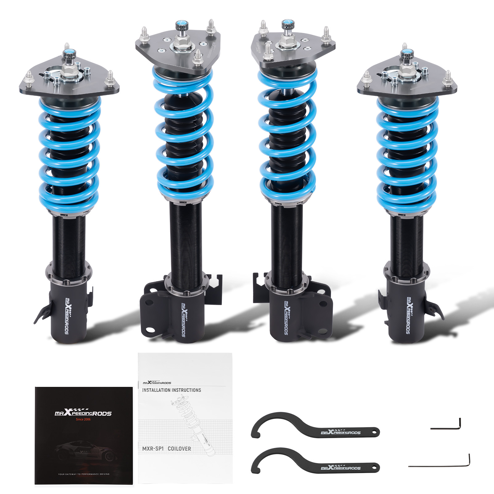 24 Step Adjustable Coilovers Shocks Struts for Subaru Impreza WRX STI 05-07 GDF