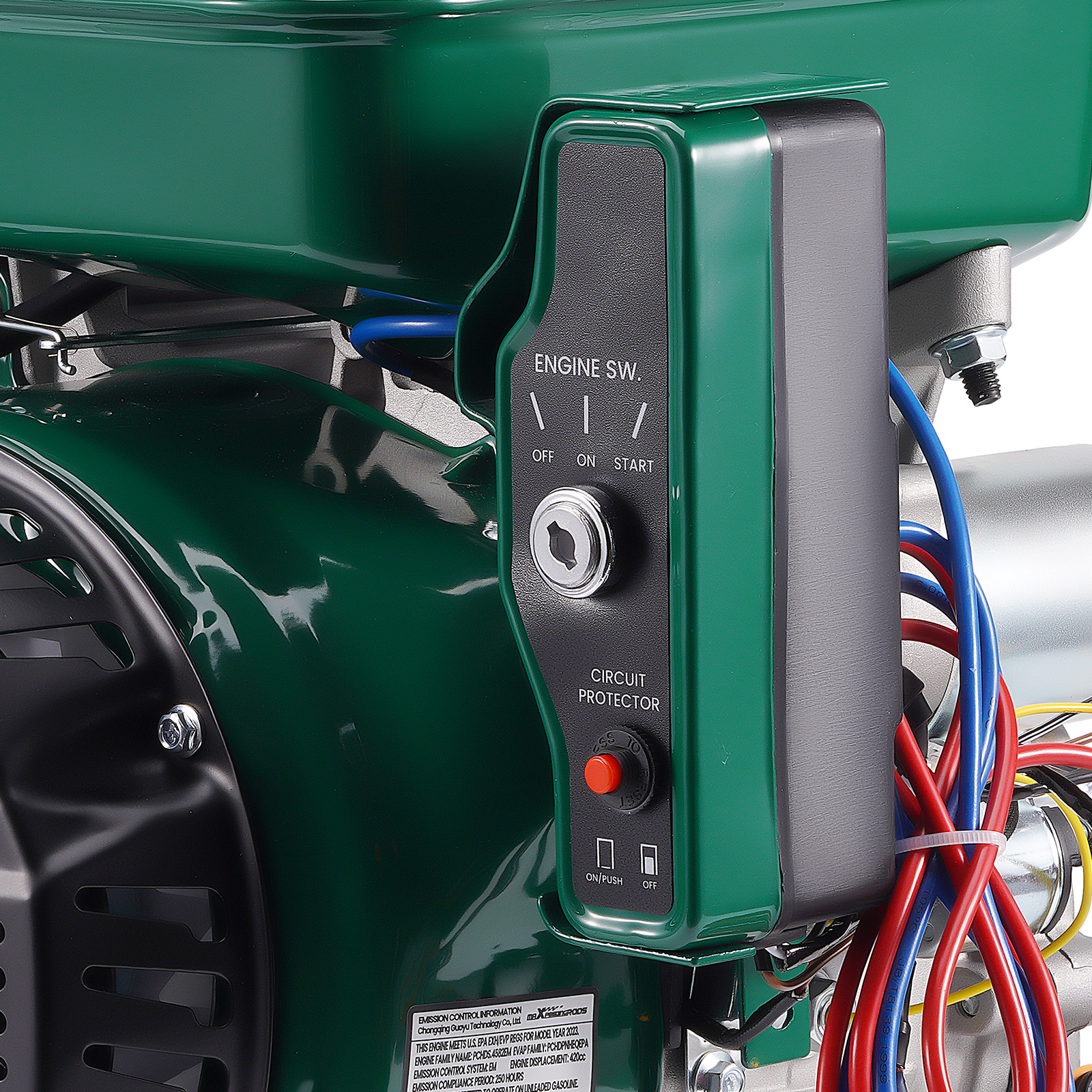 Engine OHV Horizontal Gas Engine Motor 420cc 15HP Electric Start Water ...