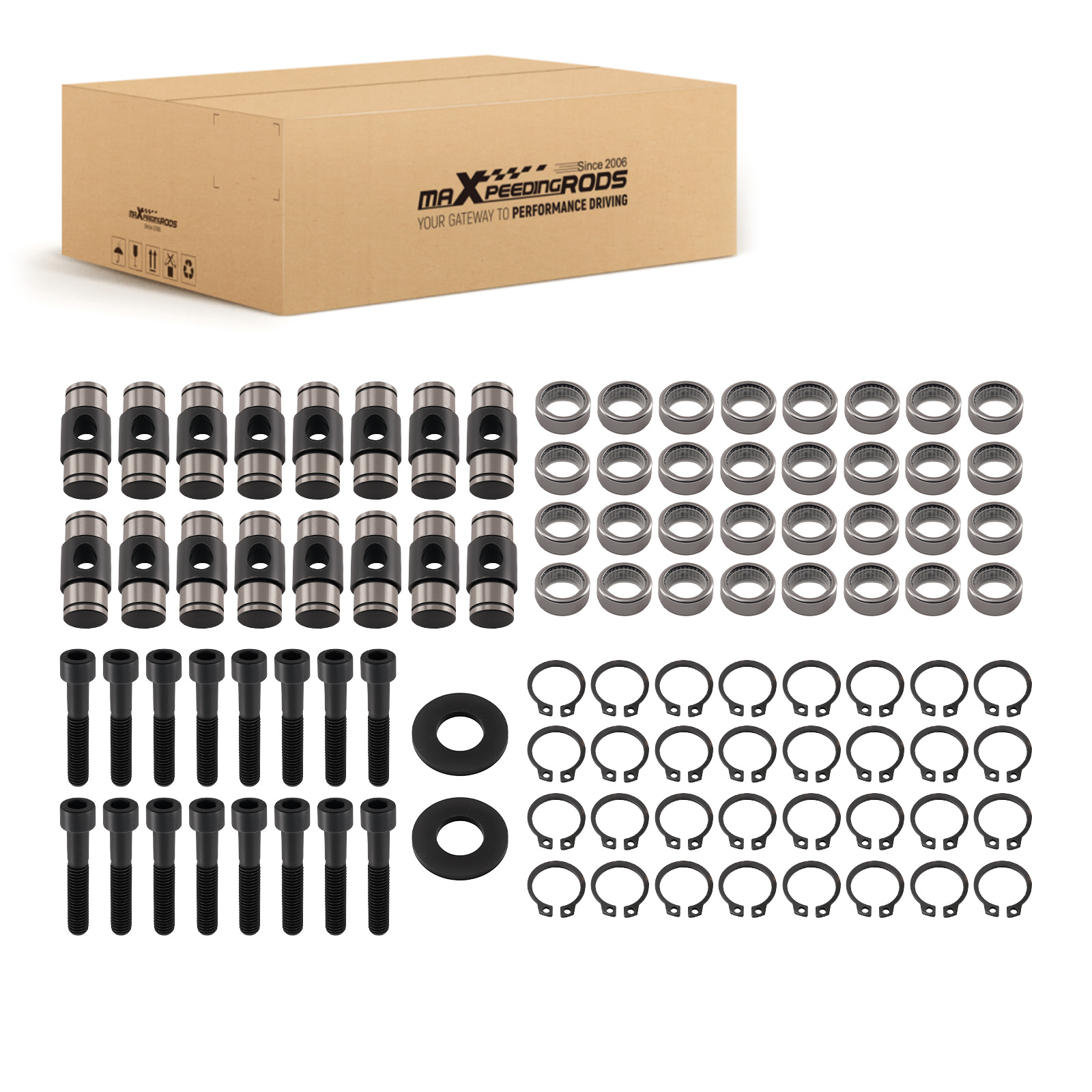 98 Pcs Engine Rocker Arm Trunion Kit w/Big Clips for Chevy 4.8L 5.3L 5.7L 6.0L