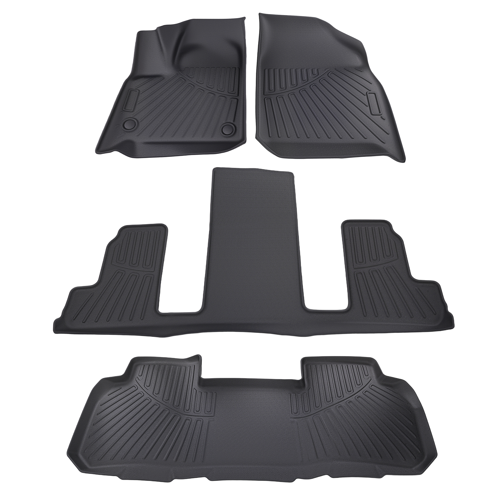 Carpet Floor Mats for Buick Enclave 2018-2024 TPE Black All-Weather Car Mat