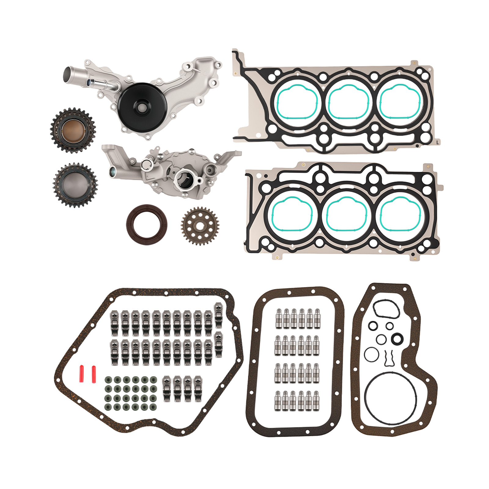 Lifters & Rocker Arms Set w/ Timing Chain for Jeep Wrangler 3.6L V6 2012-2015