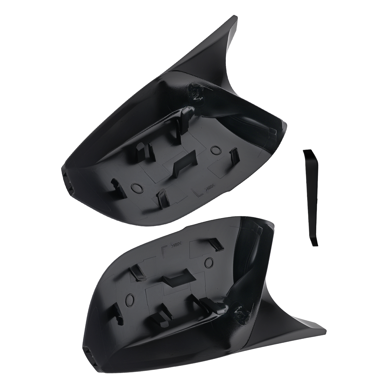 Side Mirror Cover Caps for Infiniti Q50 Q60 Q70 2014-2022 963734GA0H Black ABS