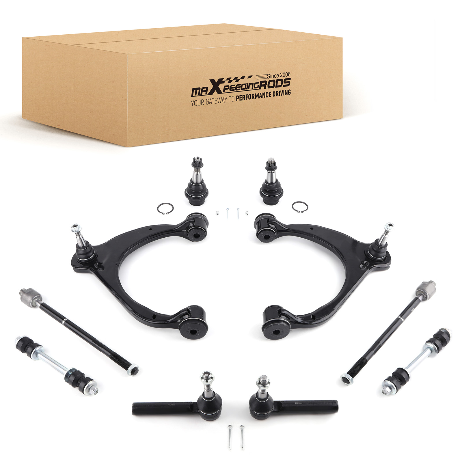Front Upper Control Arms Tie Rod Ends For 2014-2018 Chevy Silverado Sierra 1500