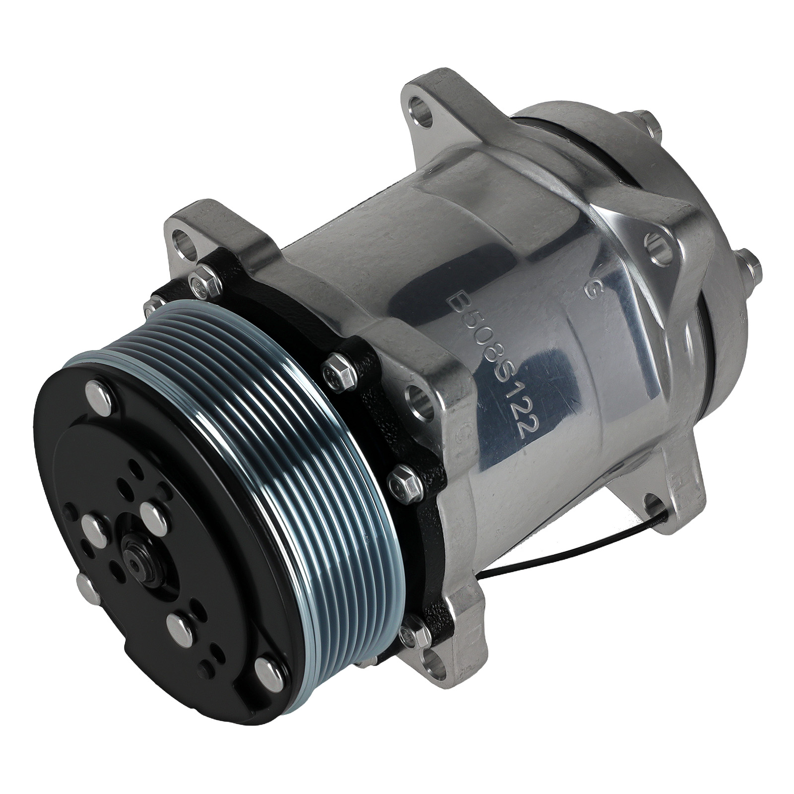 AC Compressor Assembly R134a For Sanden 5H14 508 8-Groove Belt 274147 CMU101