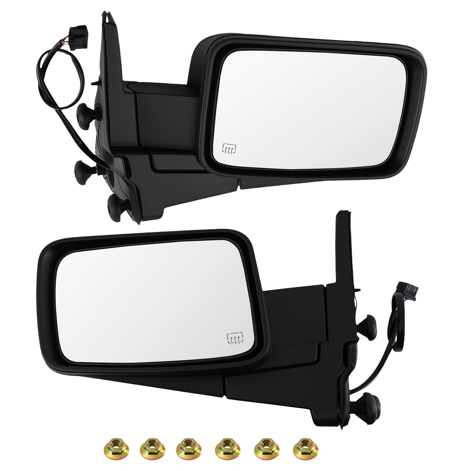 Driver Passenger Side View Mirror for Jeep Commander 06-10 Heated Power Pair