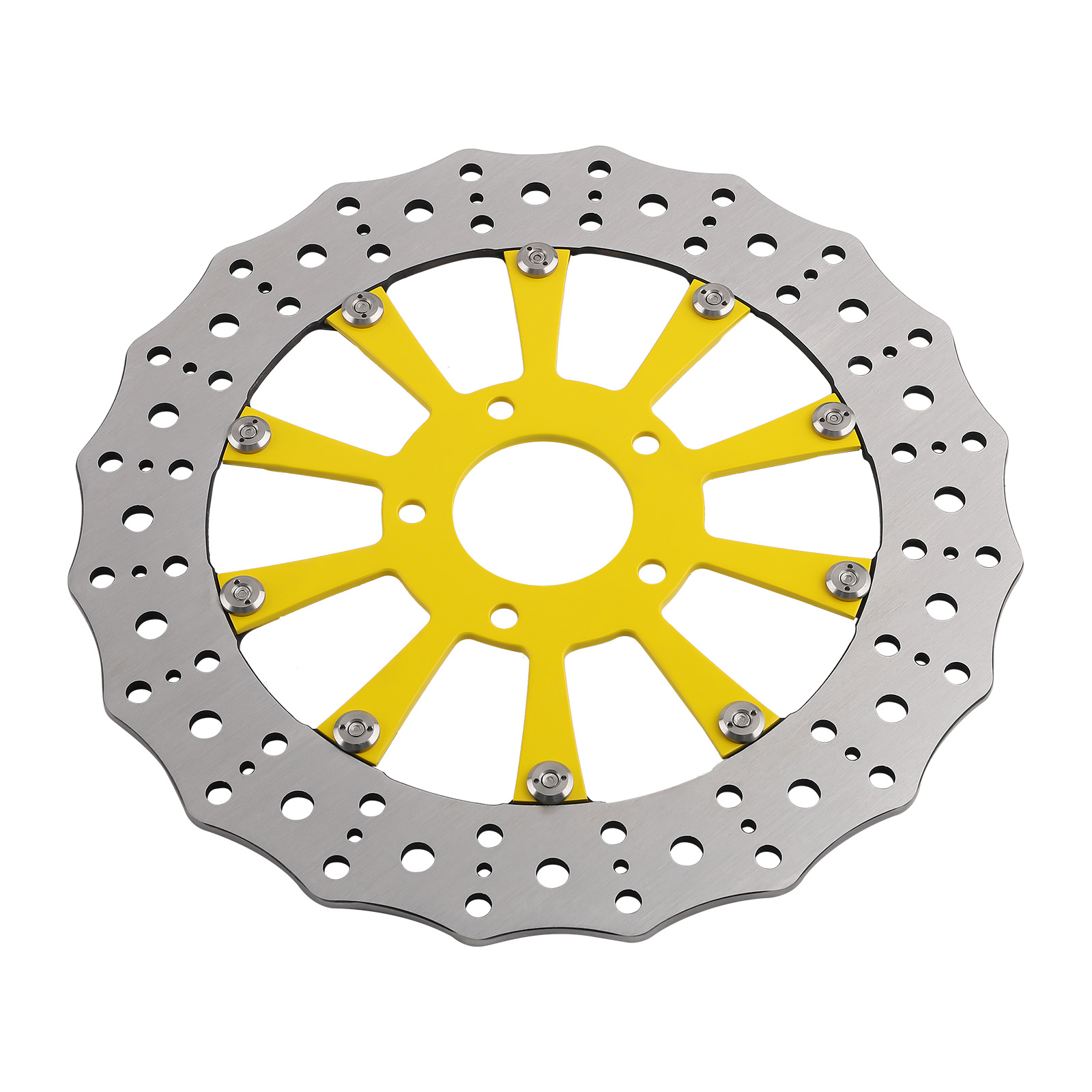 Front Brake Disc 299mm Pair for Harley Dyna Iron 883 Sportster 2006-2017 Yellow